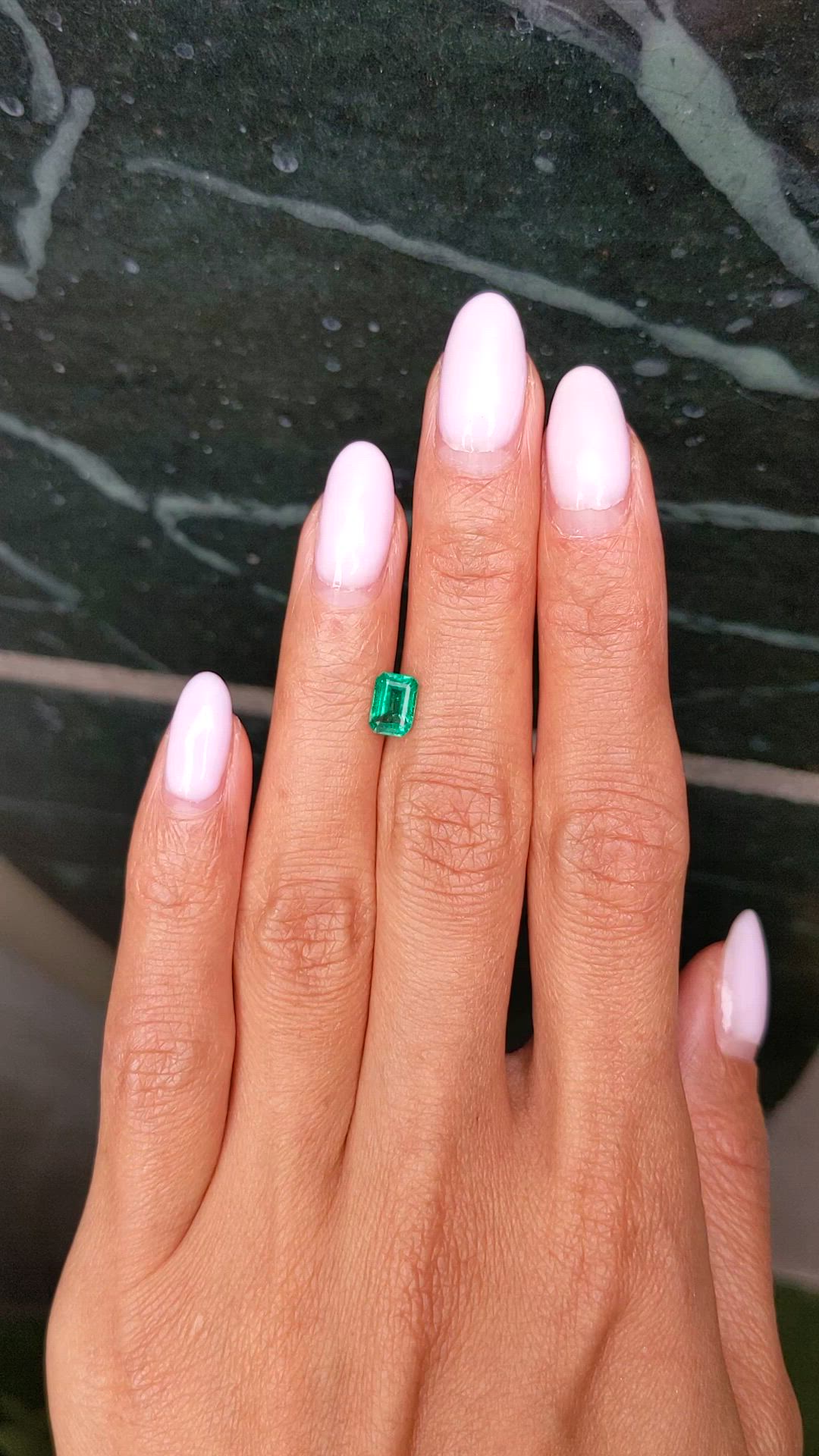 0.82 Ct. Emerald from Zambia Size Video