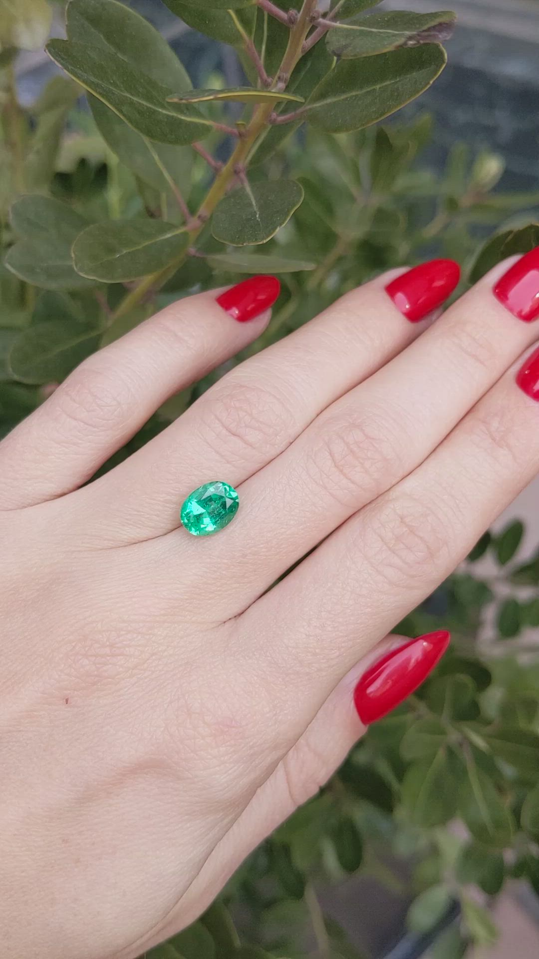 1.90 Ct. Emerald from Brazil Size Video