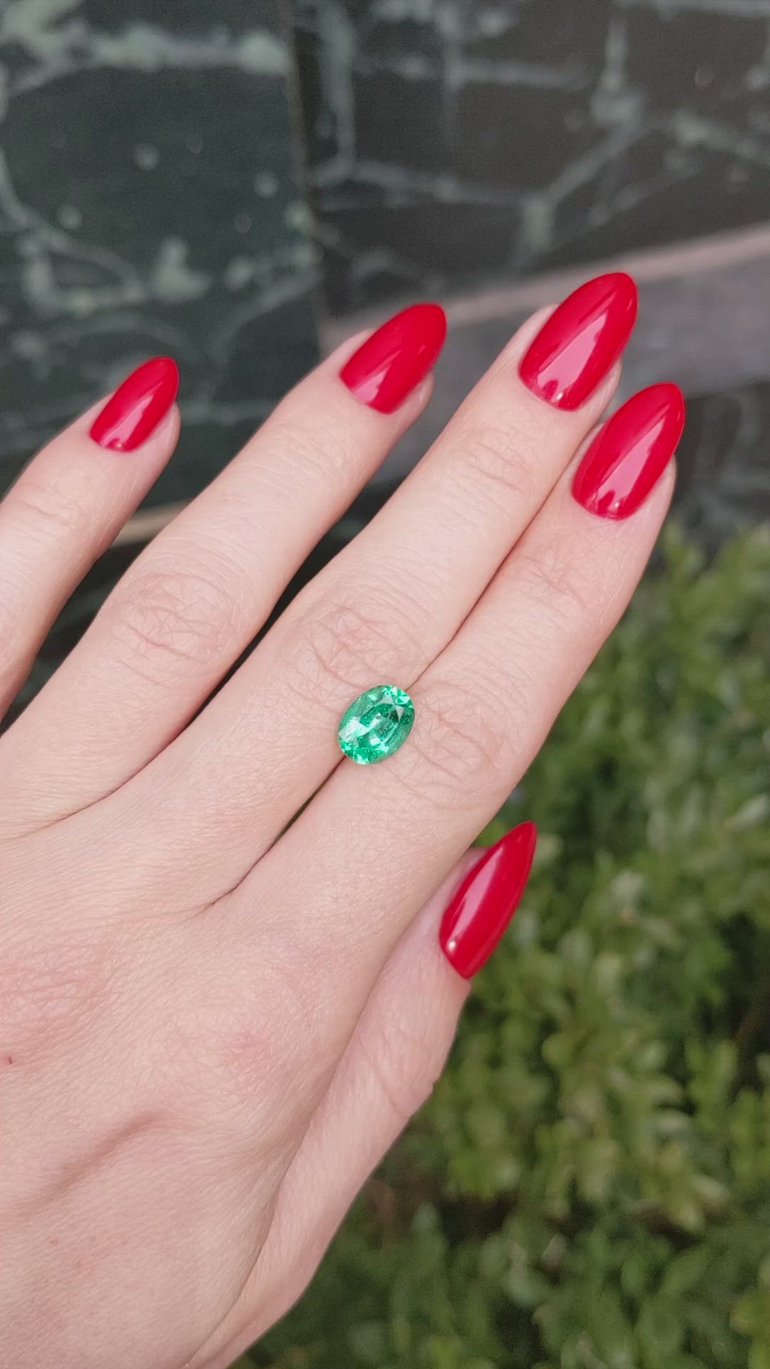 1.90 Ct. Emerald from Brazil Size Video