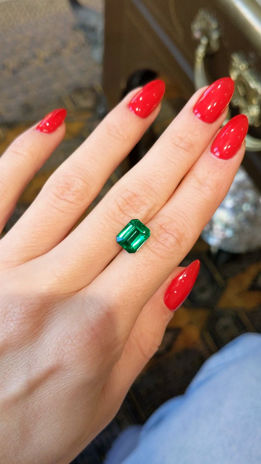 2.87 Ct. Emerald from Zambia Size Video