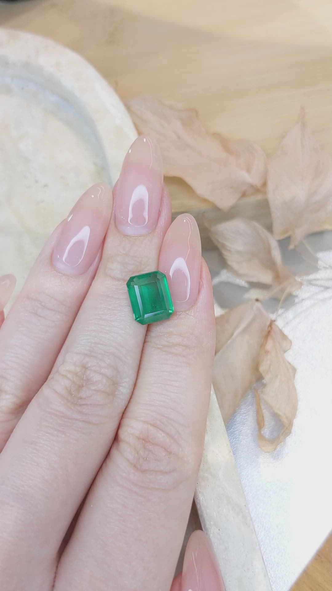 3.27 Ct. Emerald from Zambia Size Video