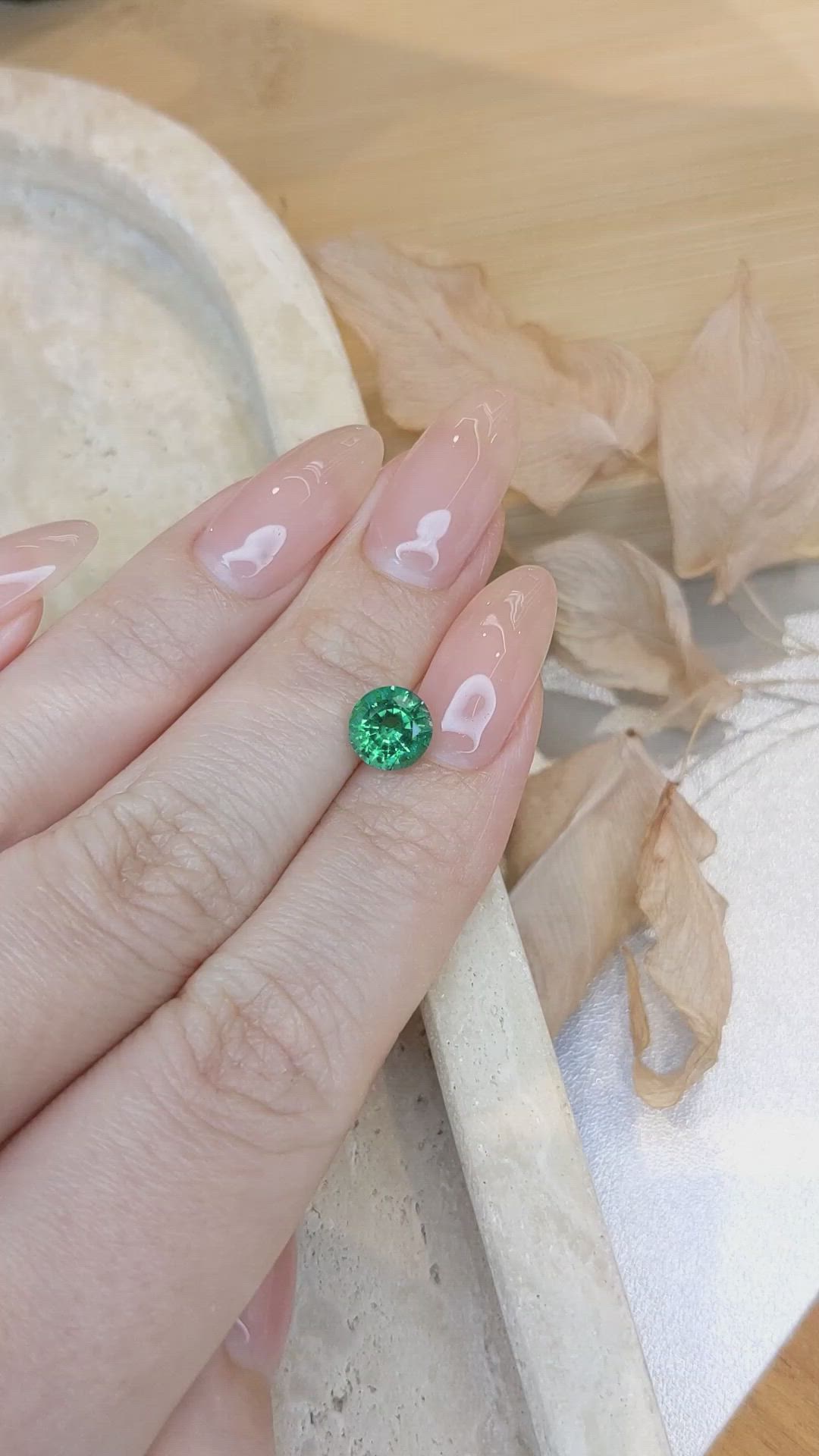 1.29 Ct. Emerald from Zambia Size Video