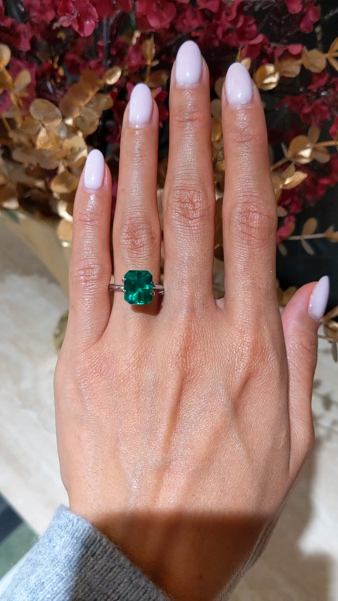 4.07 Ct. Emerald from Zambia Size Video