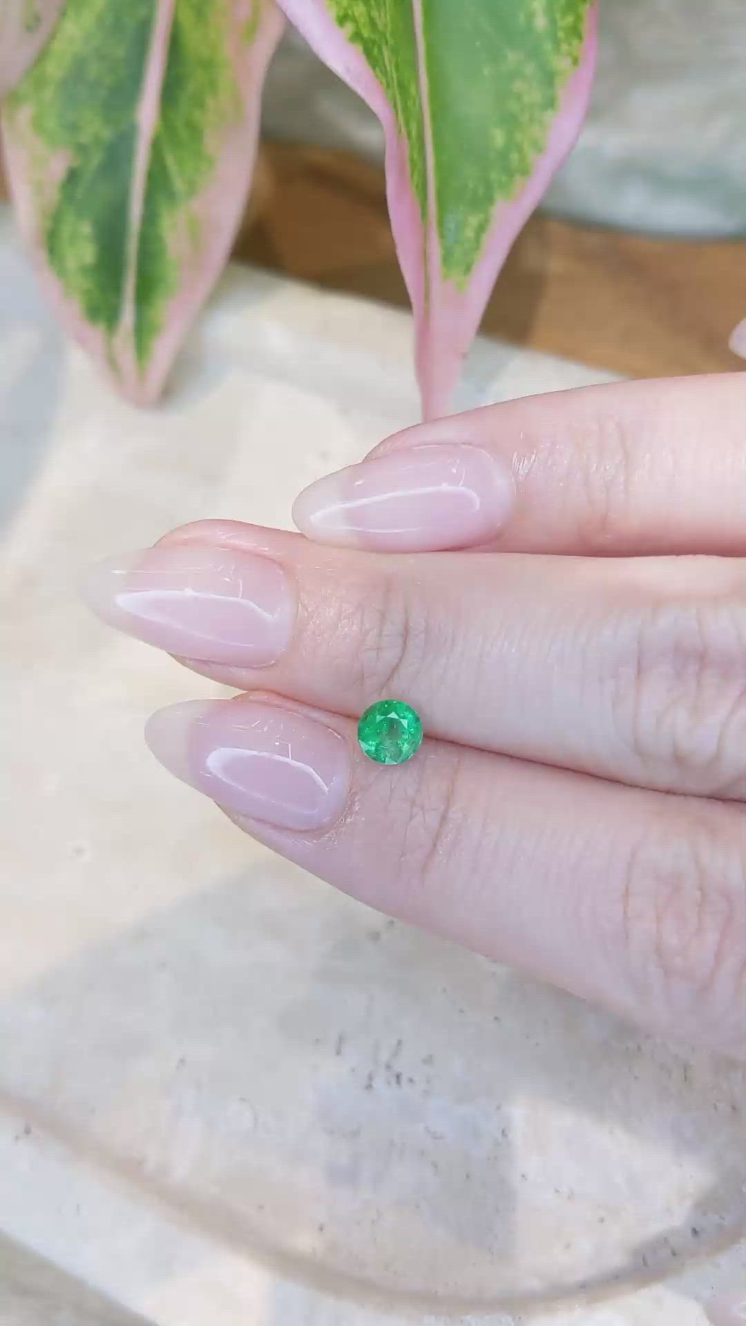 0.55 Ct. Emerald from Zambia Size Video