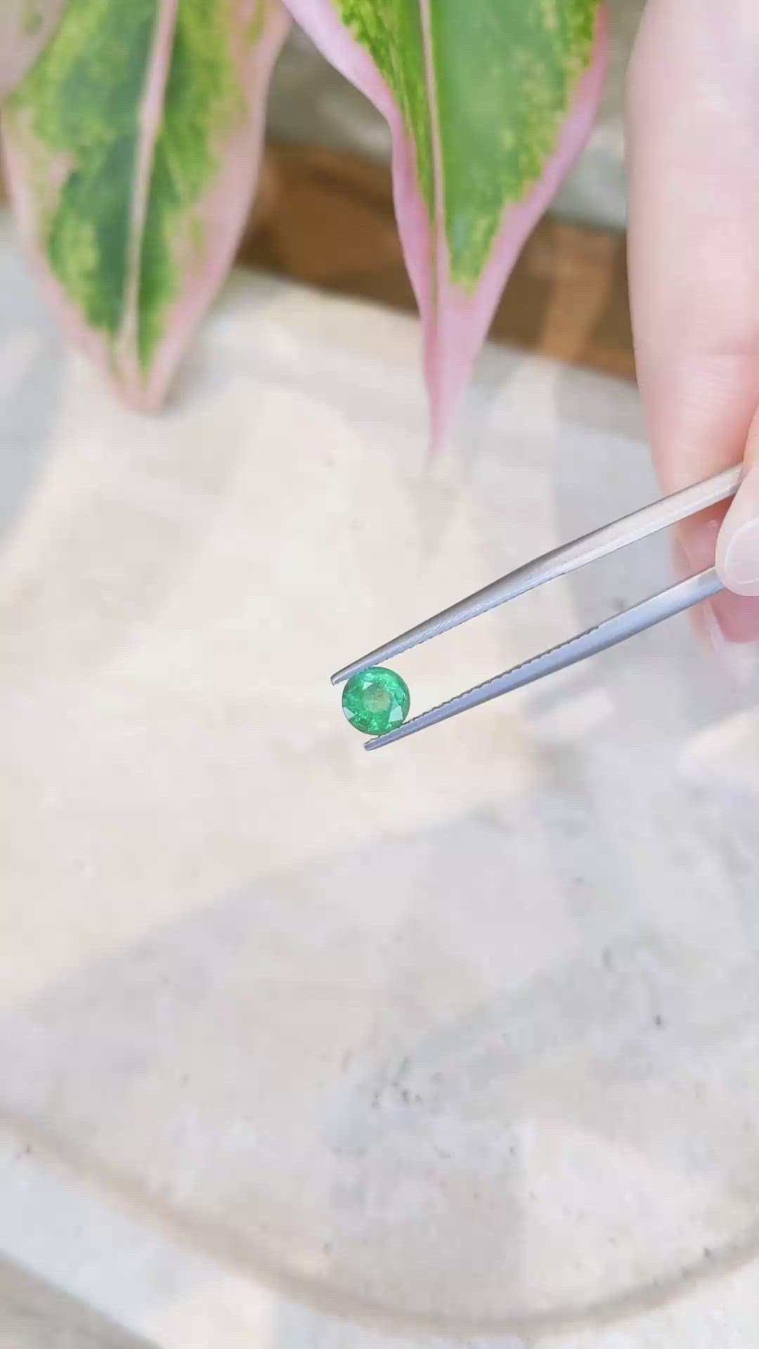 0.55 Ct. Emerald from Zambia Size Video