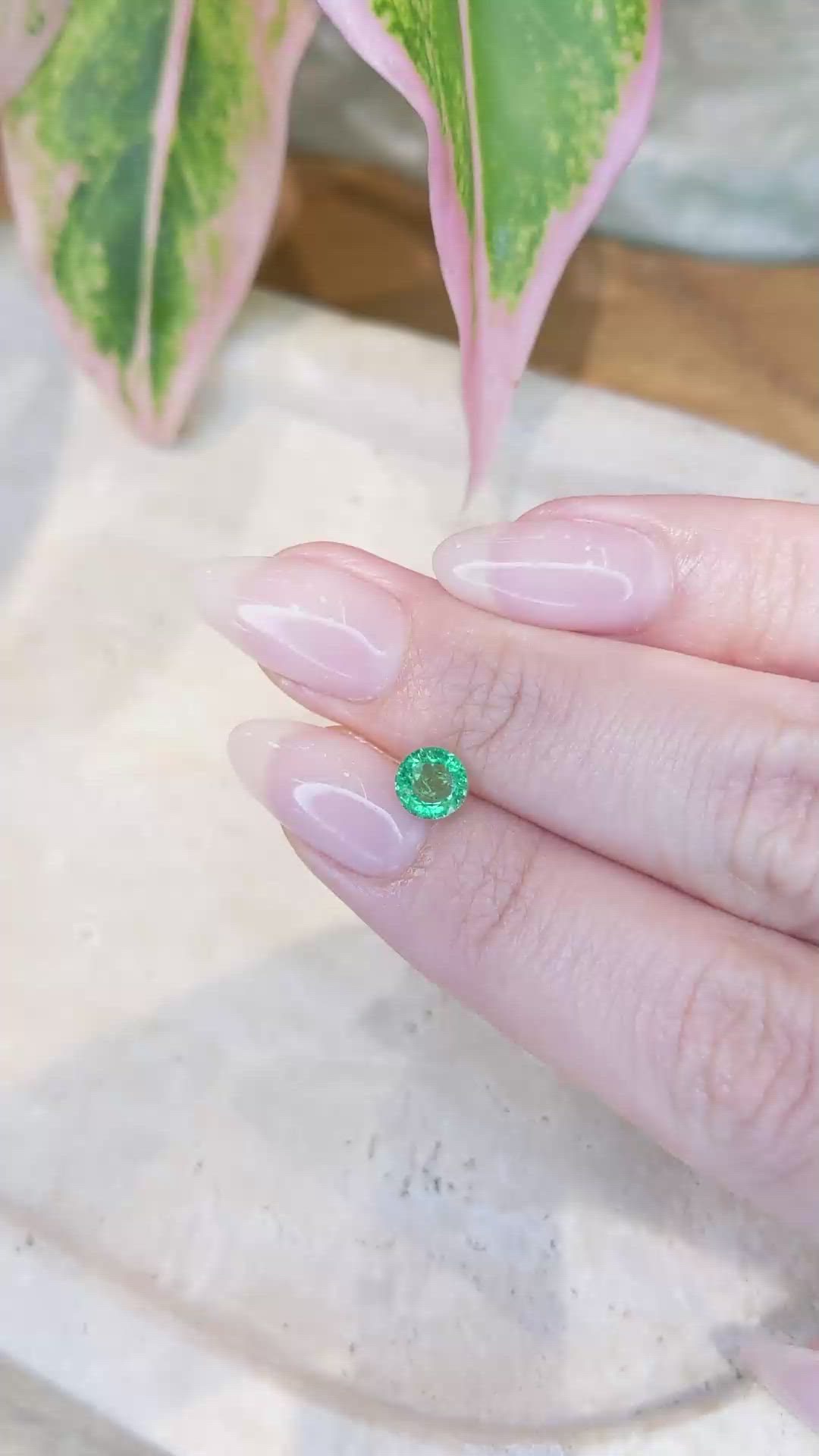 0.64 Ct. Emerald from Zambia Size Video