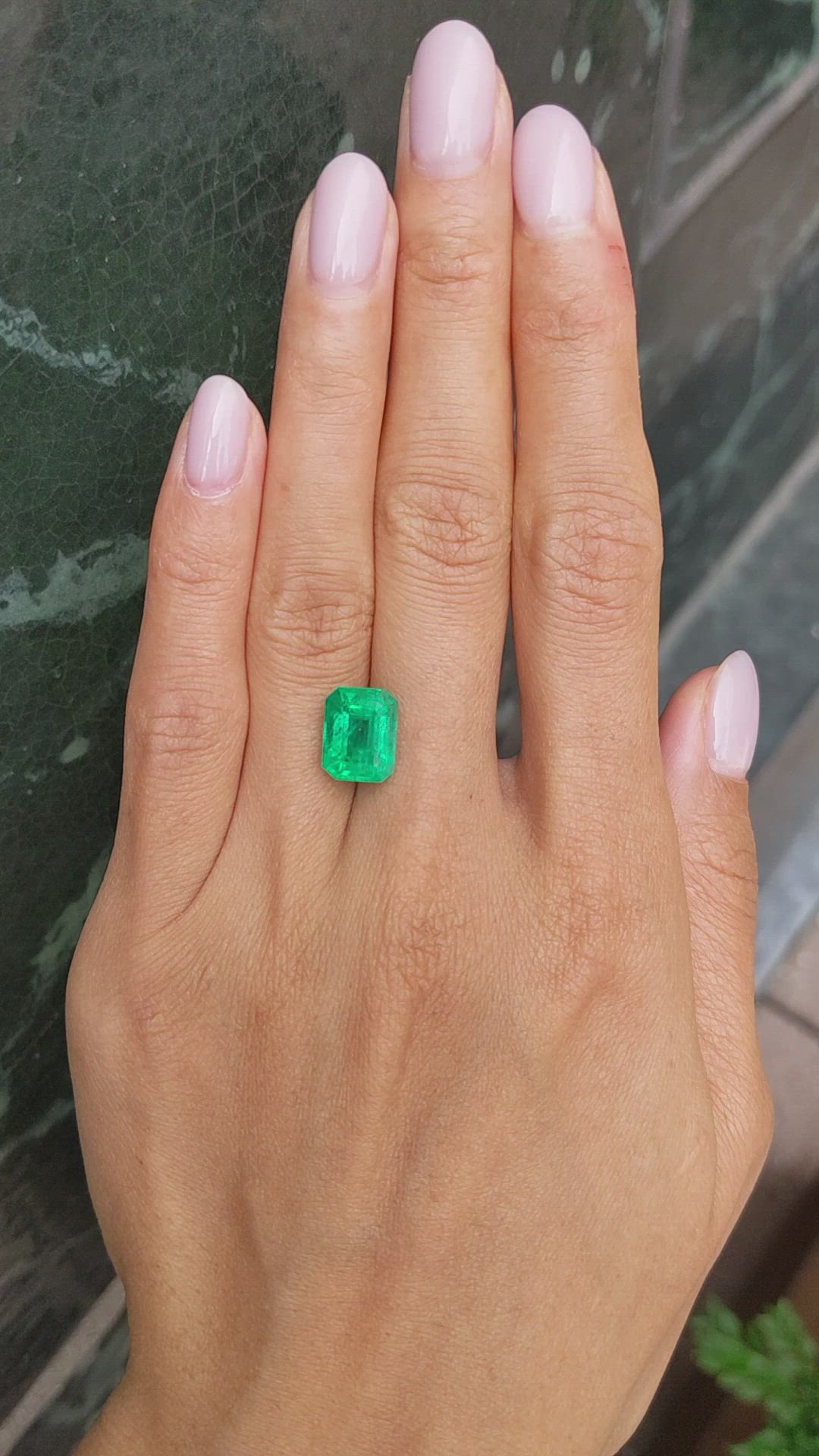 4.29 Ct. Emerald from Zambia Size Video