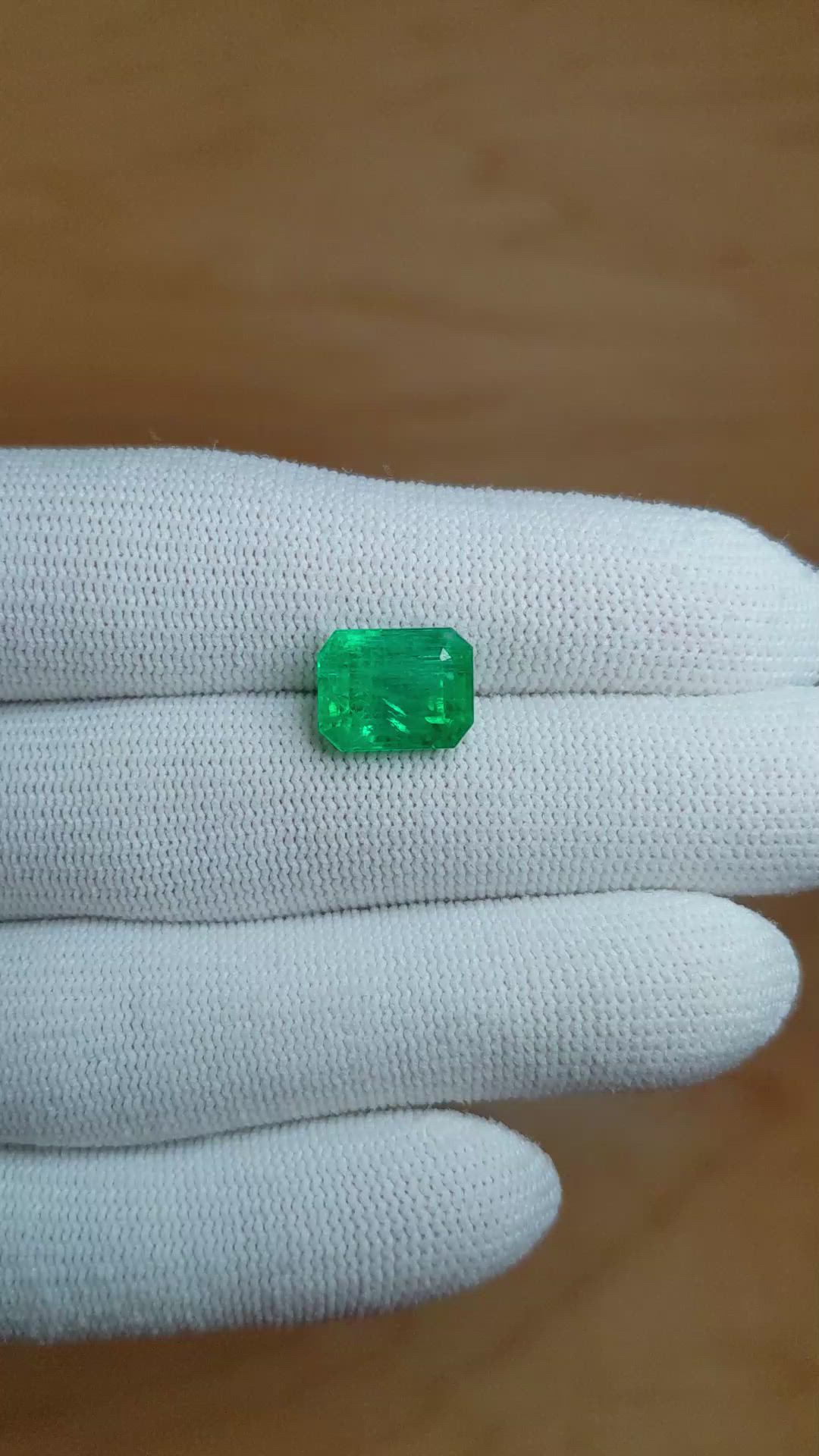 4.29 Ct. Emerald from Zambia Size Video