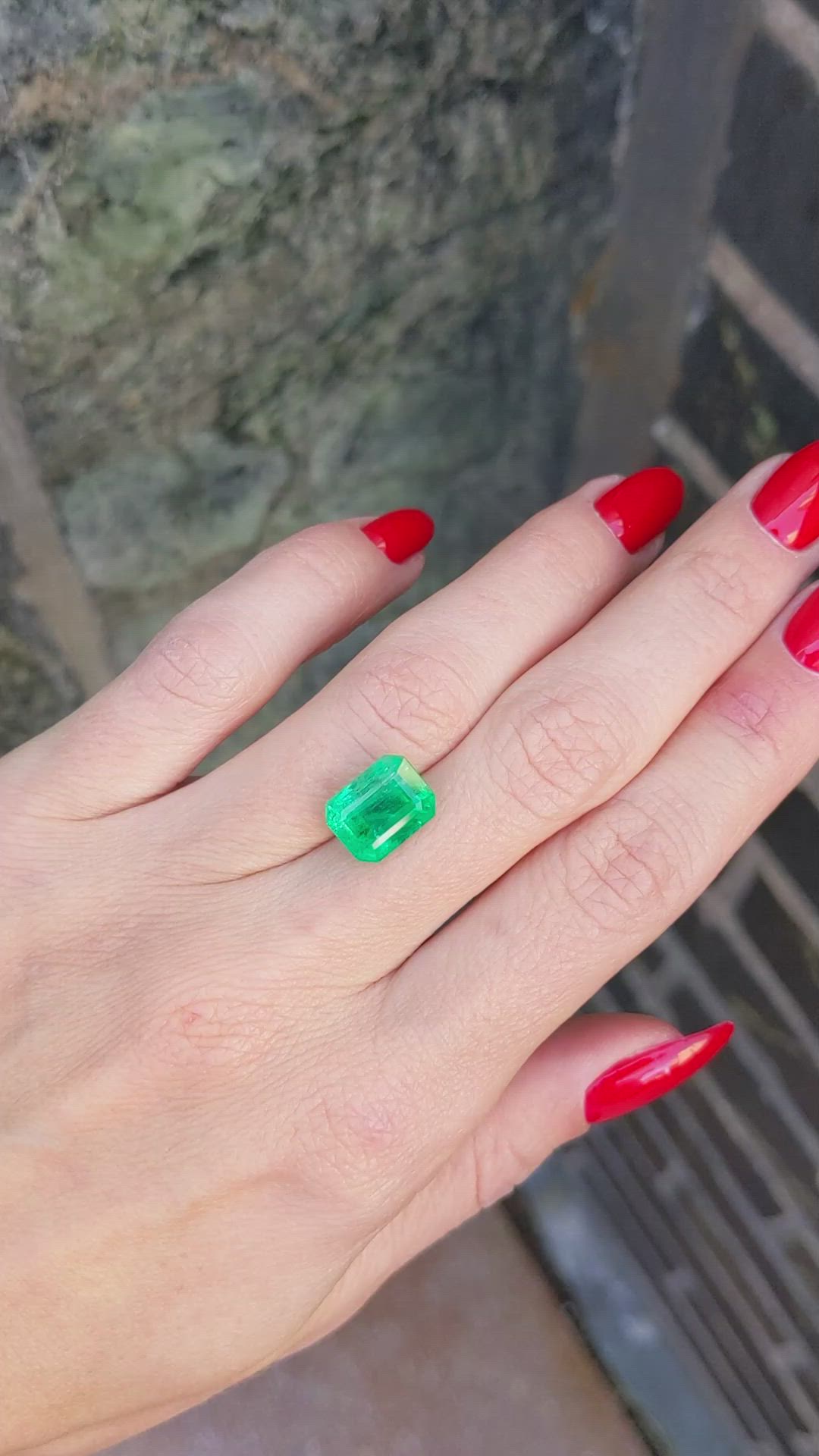 4.29 Ct. Emerald from Zambia Size Video