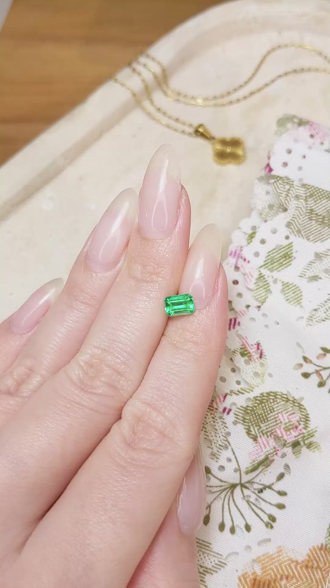 0.70 Ct. Emerald from Afghanistan Size Video