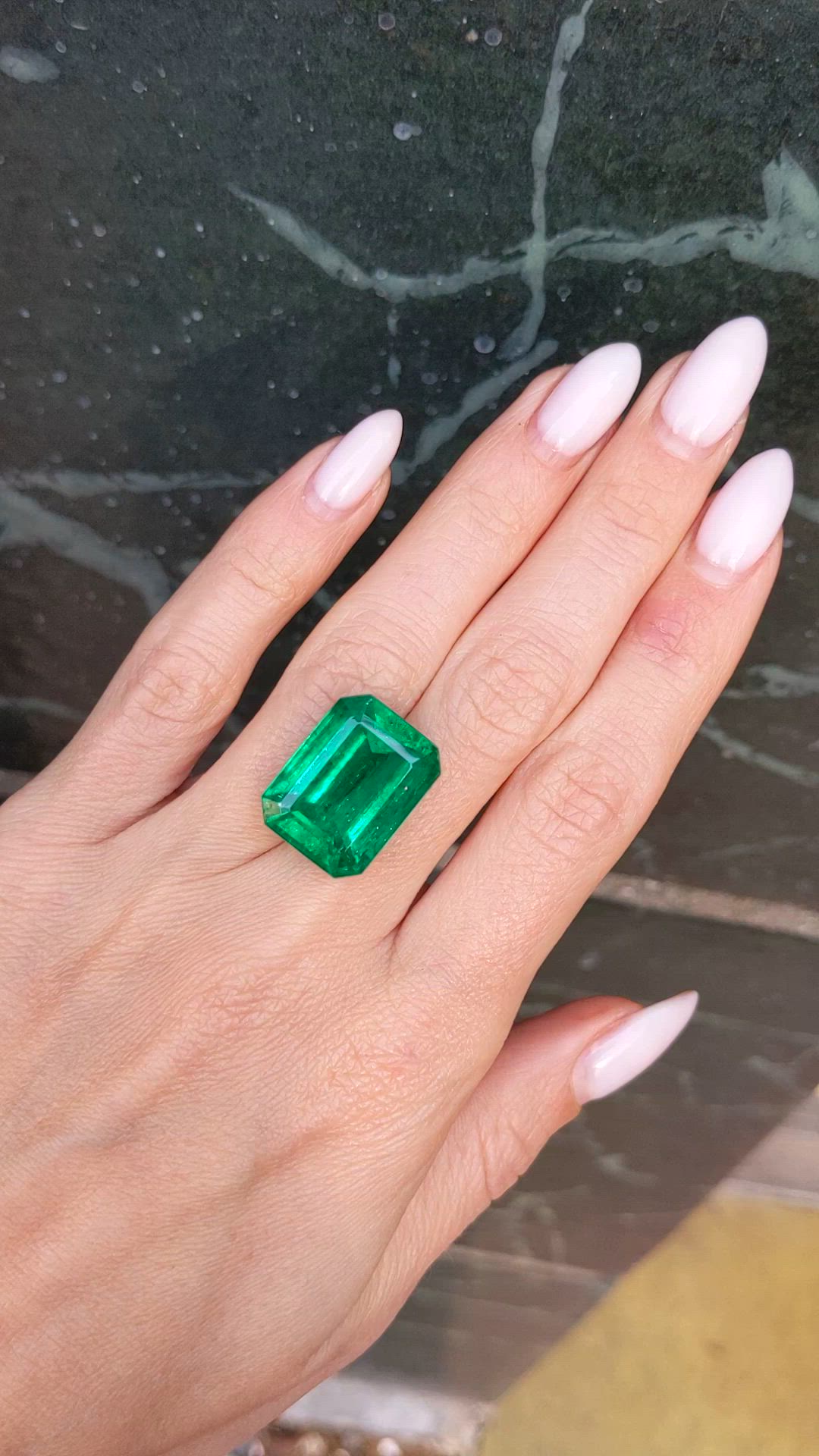 20.52 Ct. Emerald from Colombia Size Video