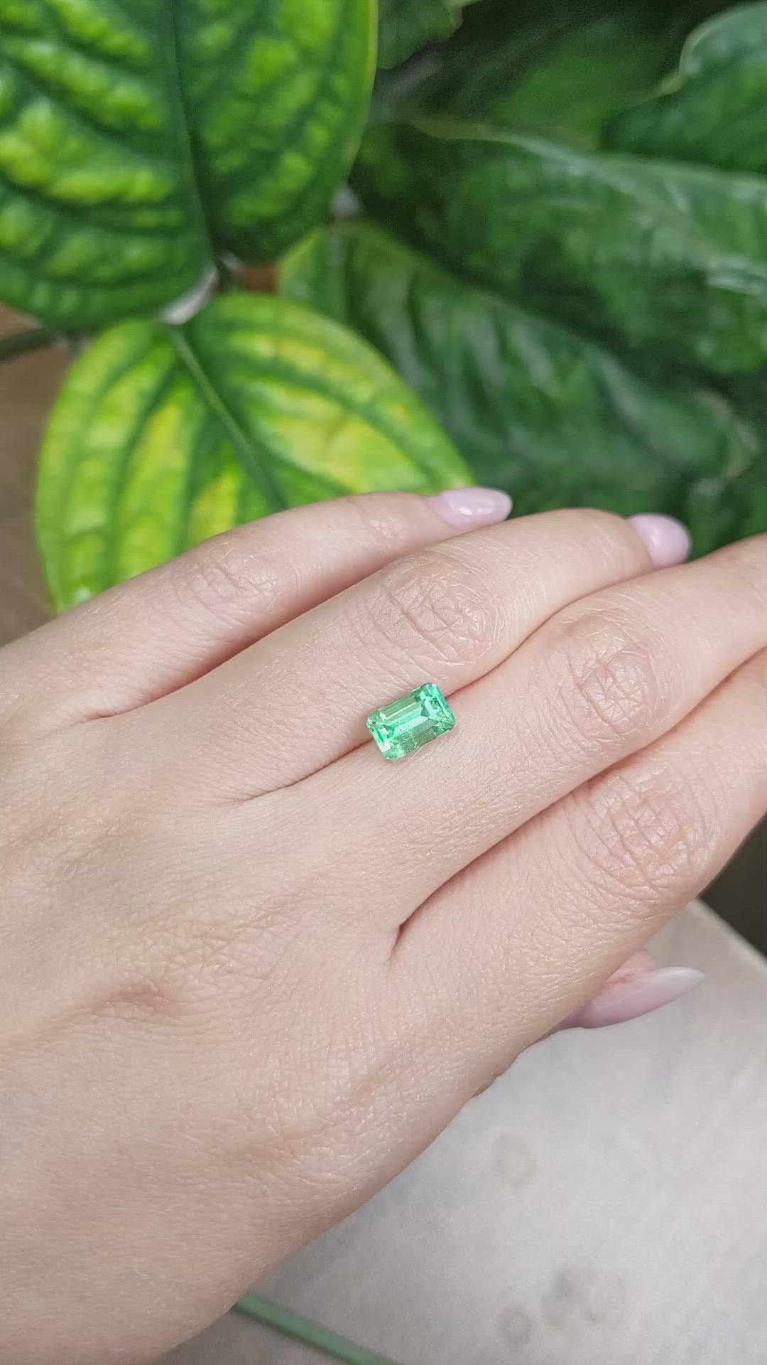 1.61 Ct. Emerald from Russia Size Video