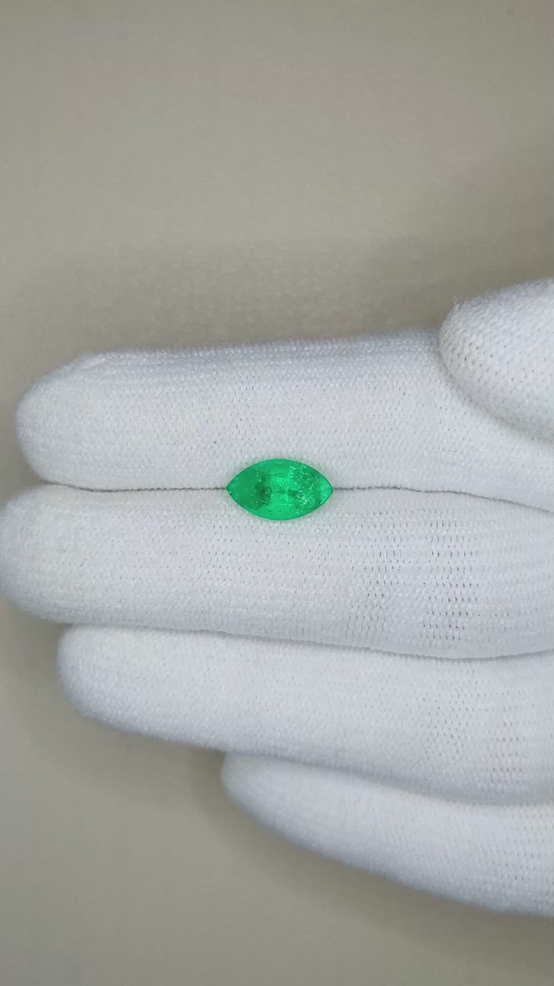 1.48 Ct. Emerald from Russia Size Video