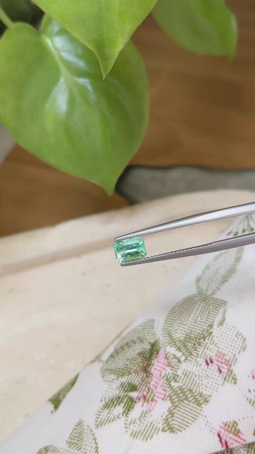 1.11 Ct. Emerald from Russia Size Video