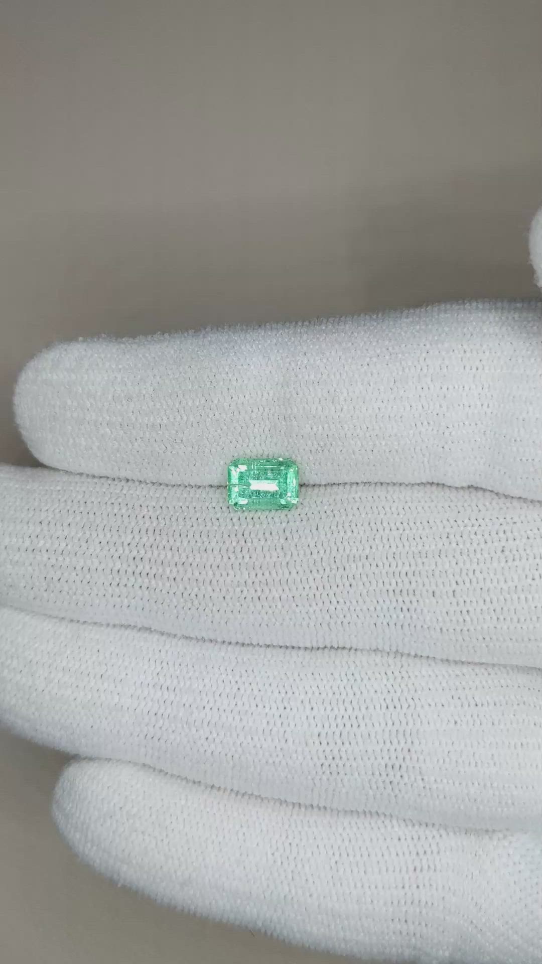 1.11 Ct. Emerald from Russia Size Video