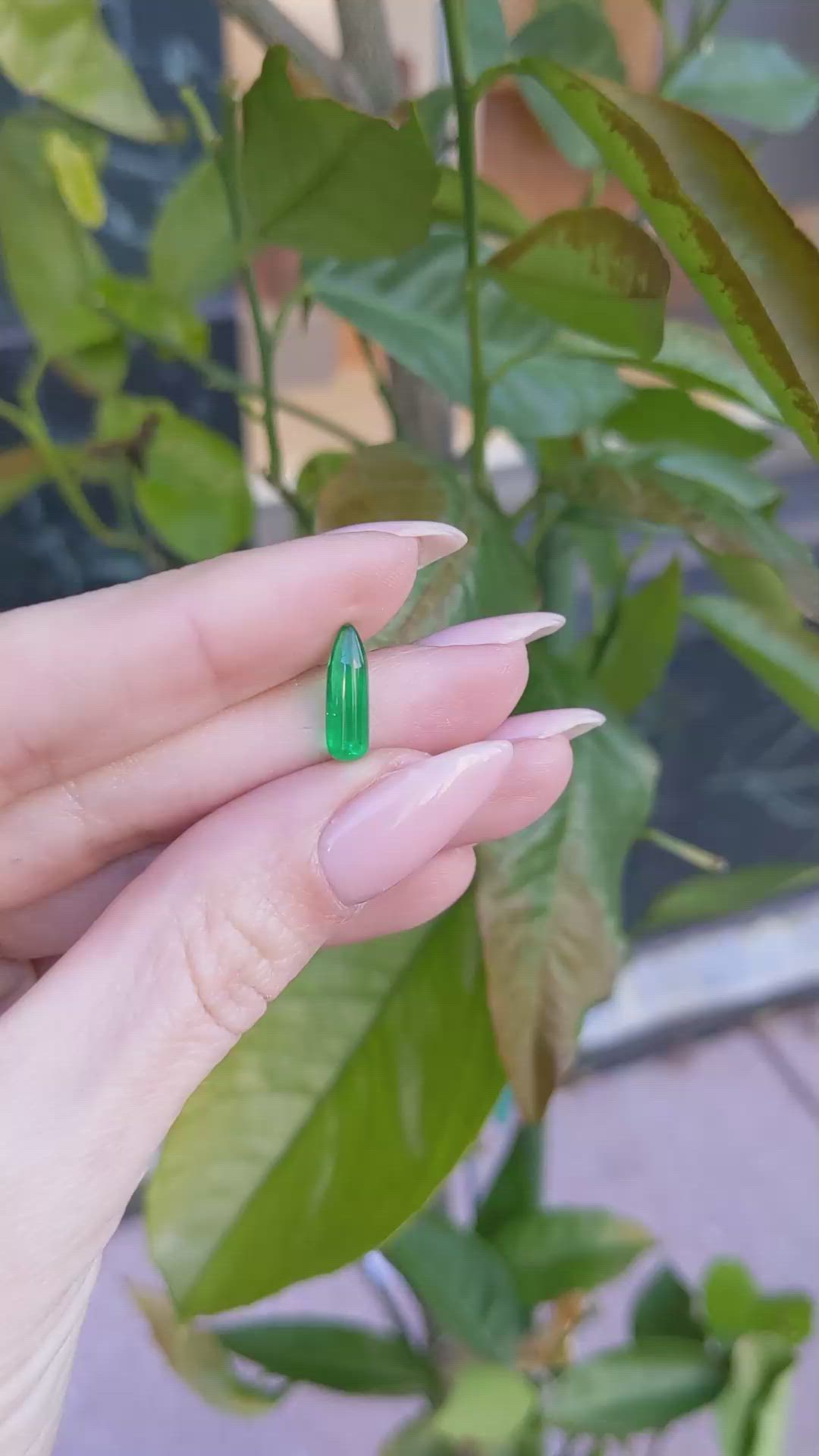 1.84 Ct. Cabochon Emerald from Afghanistan Size Video