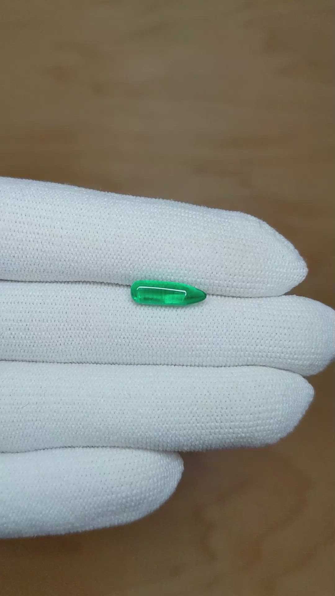 1.84 Ct. Cabochon Emerald from Afghanistan Size Video