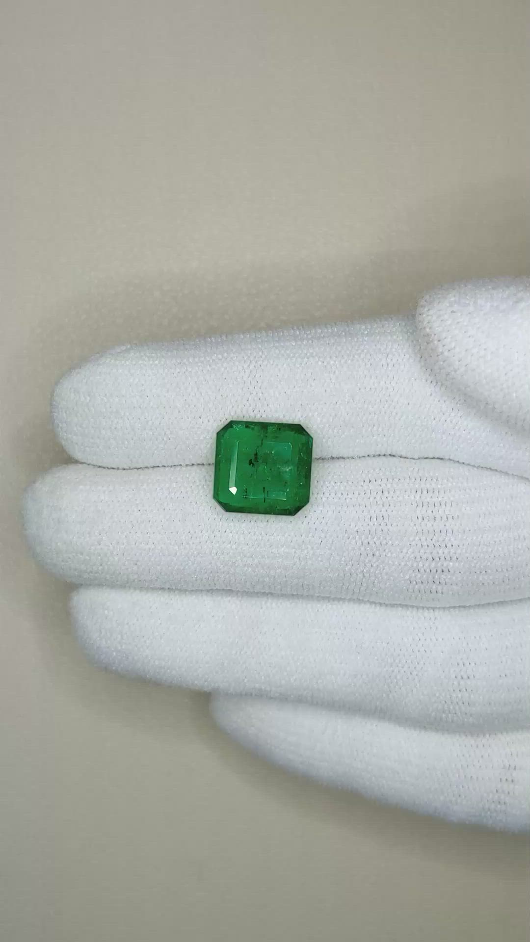 3.60 Ct. Emerald from Zambia Size Video