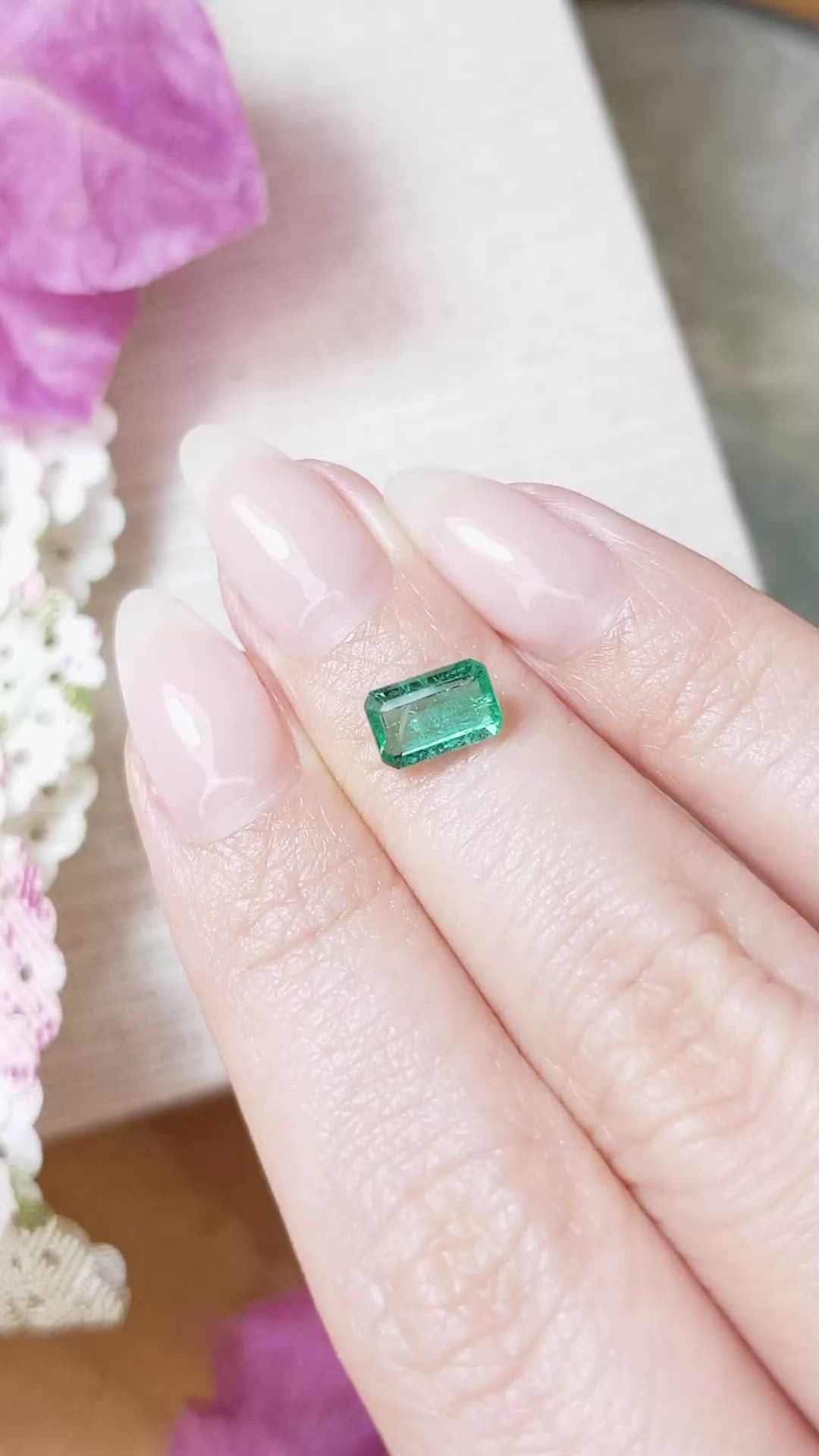 1.16 Ct. Emerald from Zambia Size Video