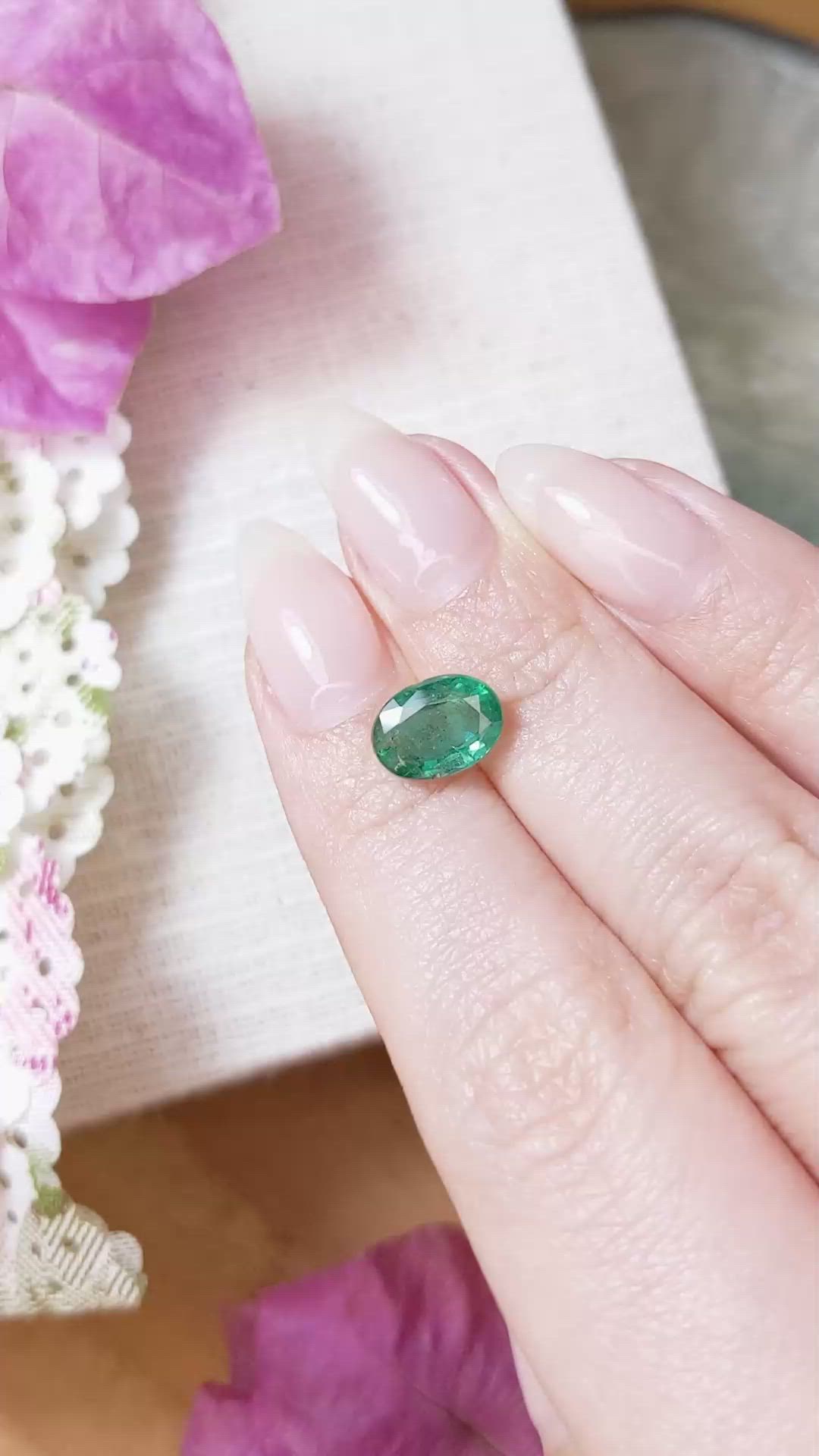 2.20 Ct. Emerald from Zambia Size Video
