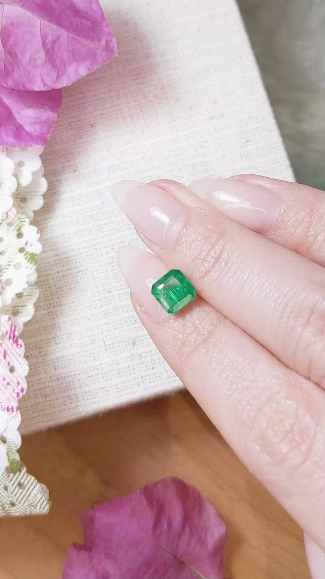 2.01 Ct. Emerald from Zambia Size Video