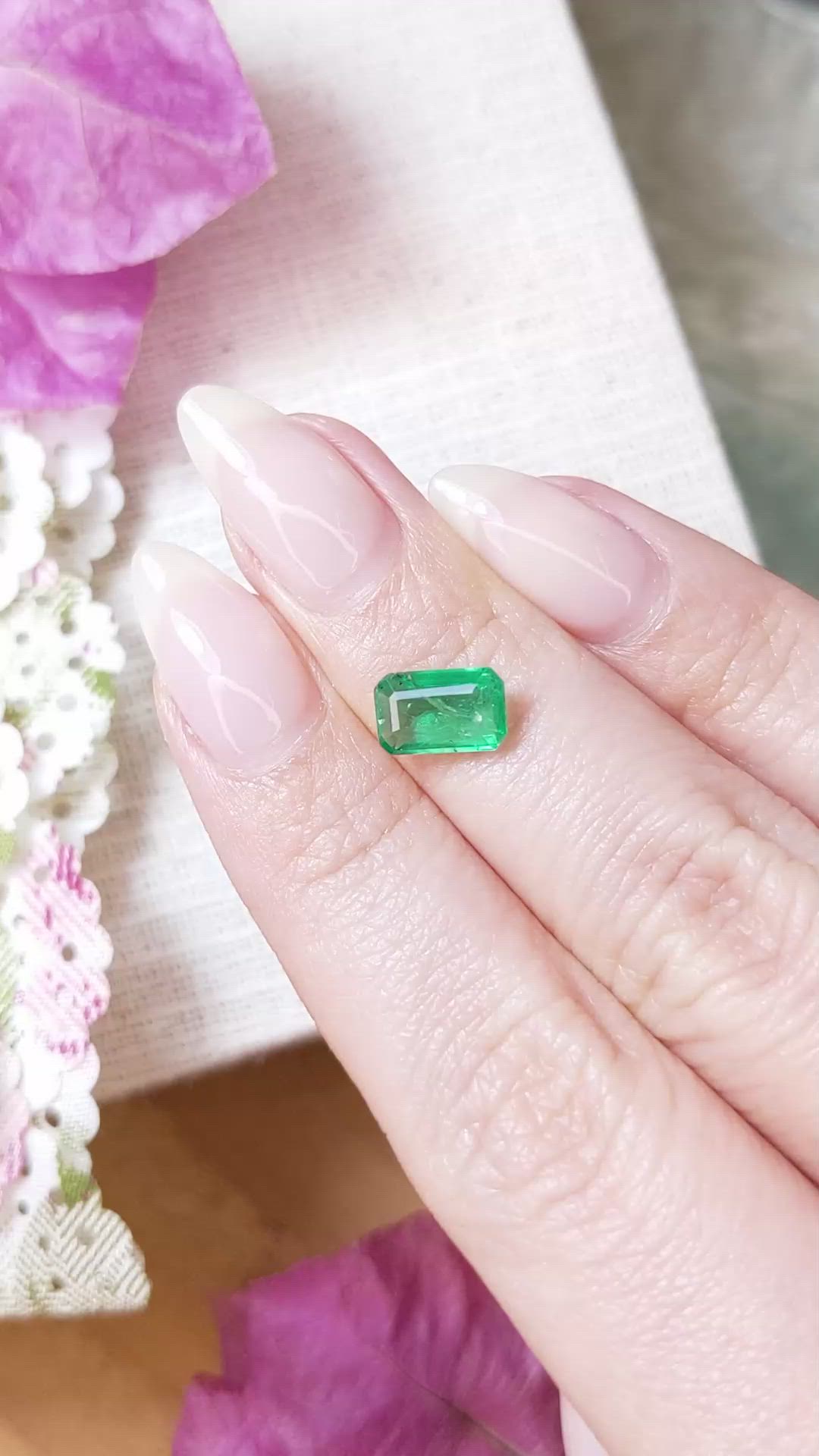 1.59 Ct. Emerald from Zambia Size Video