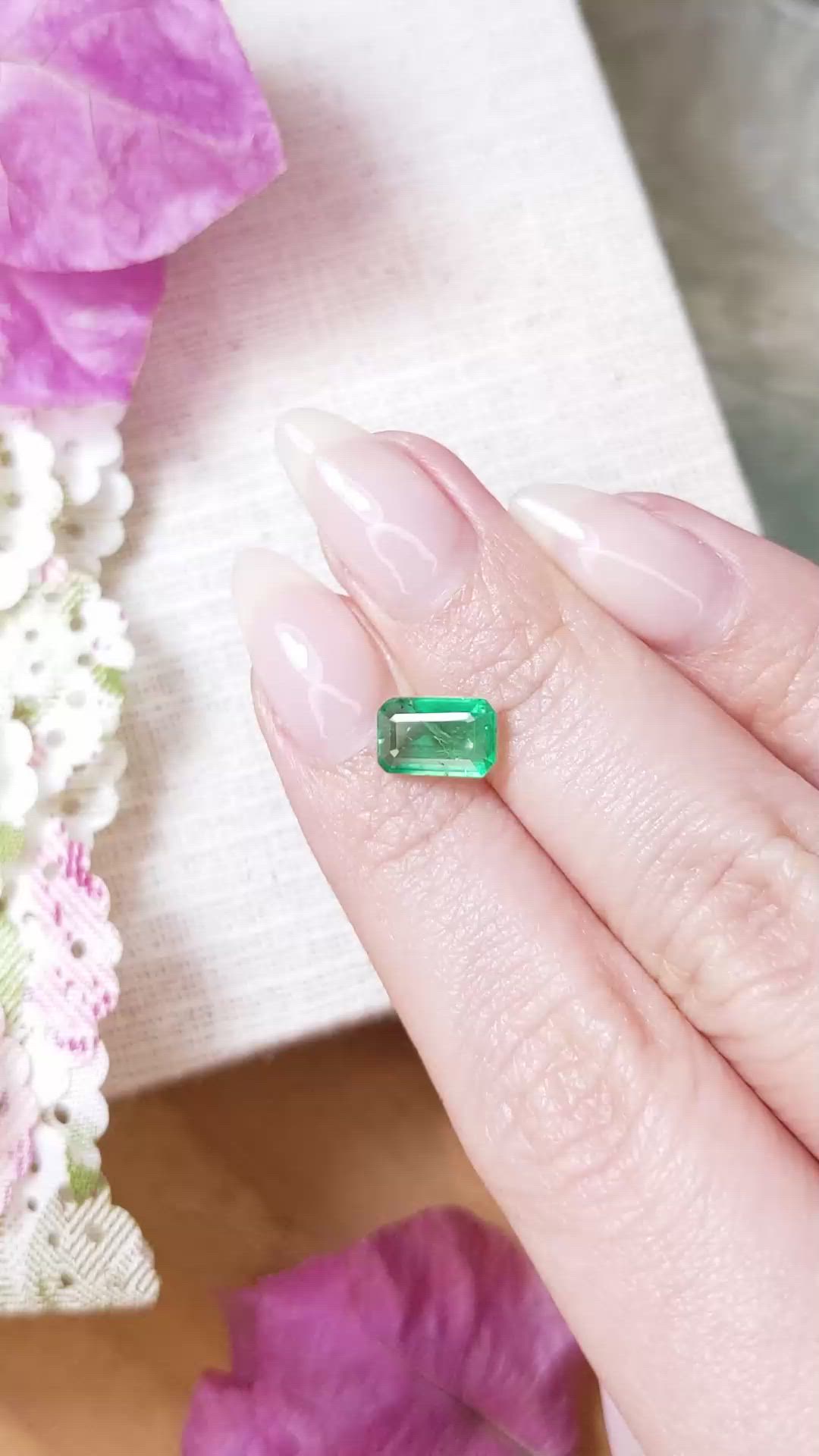 1.59 Ct. Emerald from Zambia Size Video