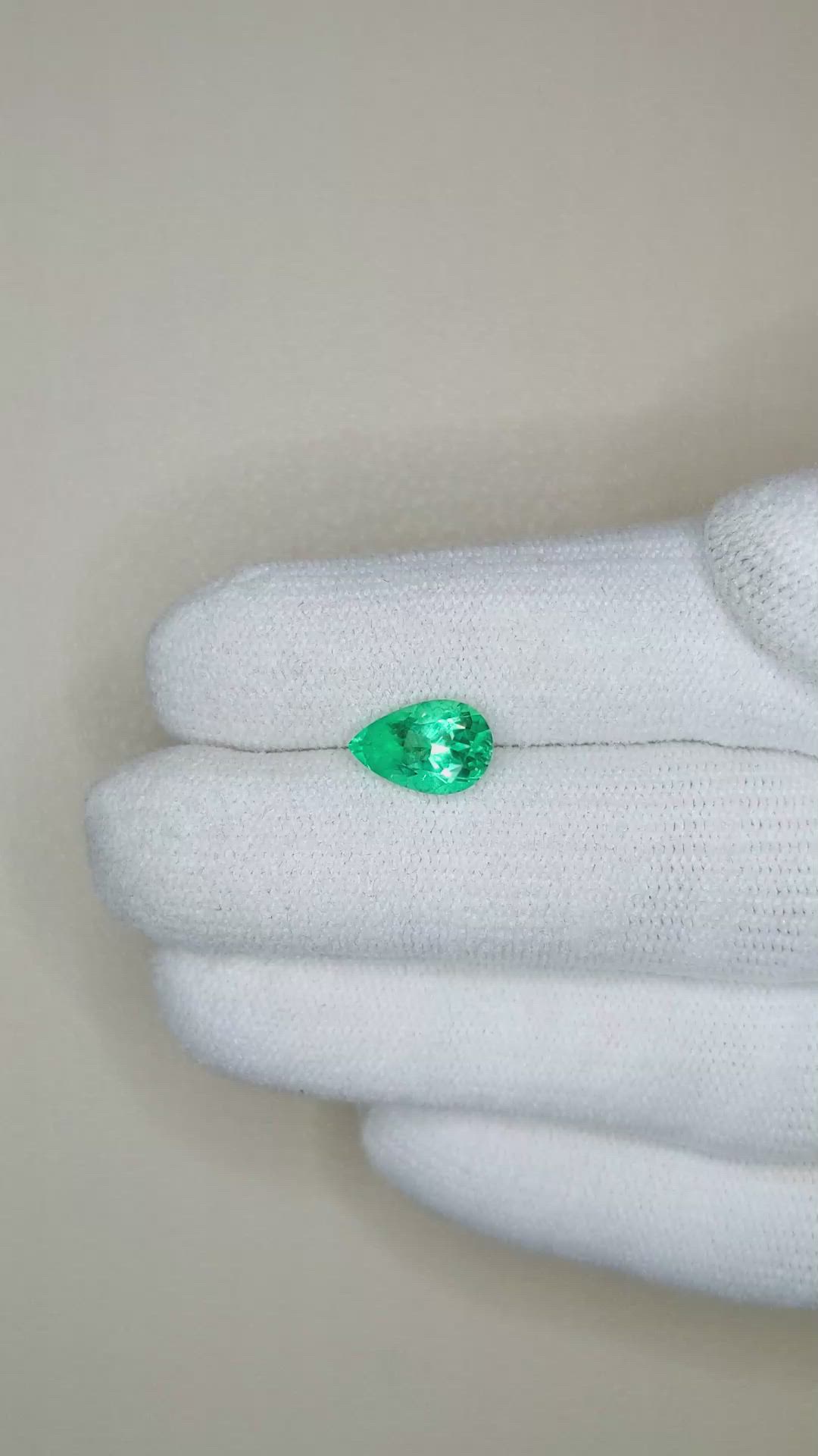 1.35 Ct. Emerald from Russia Size Video