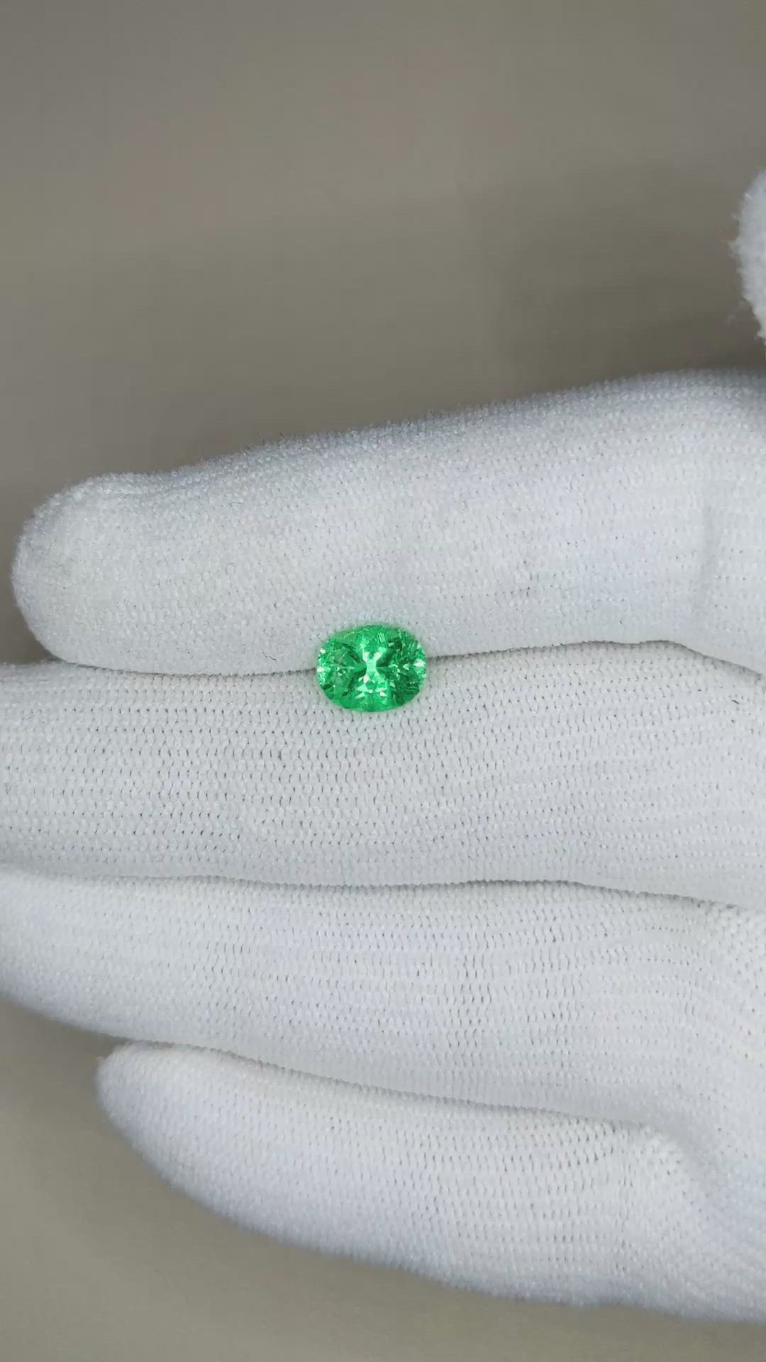1.13 Ct. Emerald from Russia Size Video