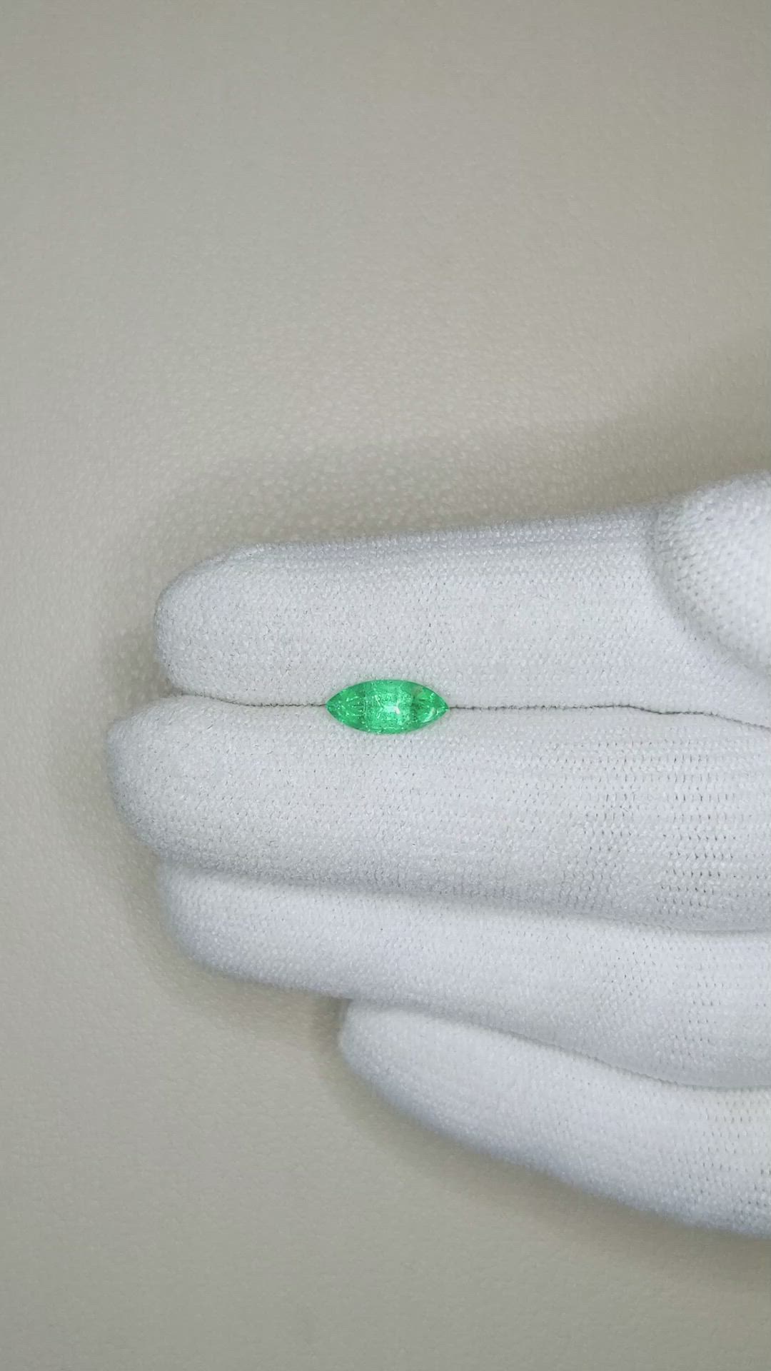 0.61 Ct. Emerald from Russia Size Video
