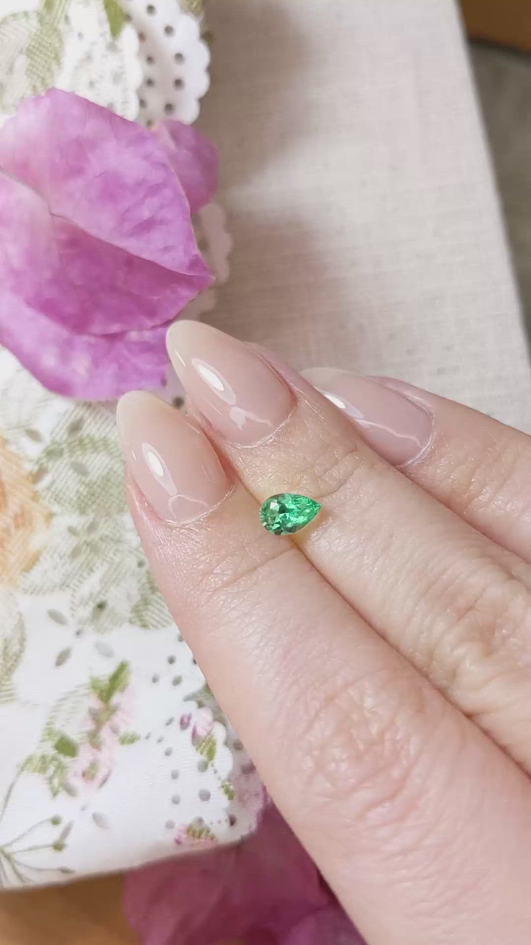 0.49 Ct. Emerald from Russia Size Video