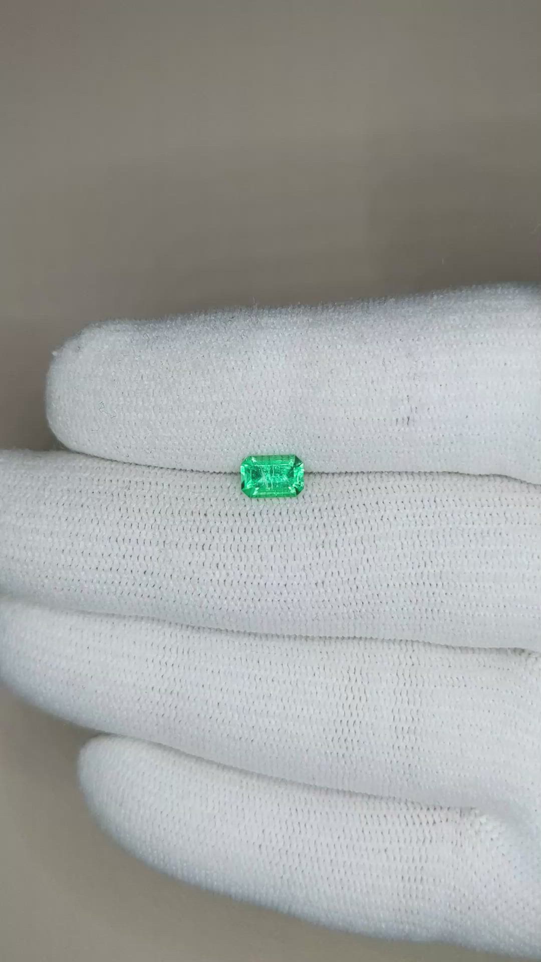 0.52 Ct. Emerald from Russia Size Video