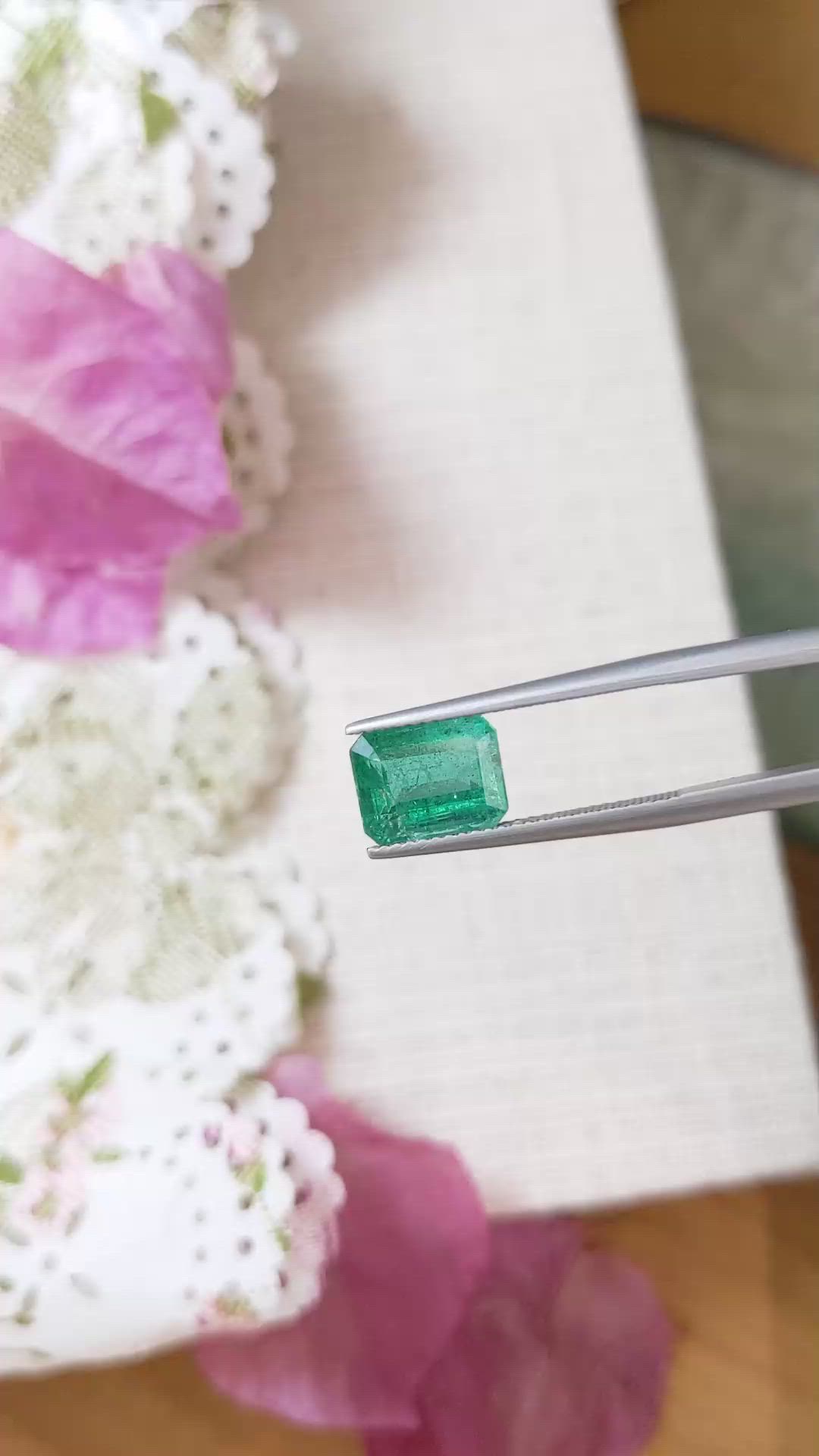 3.47 Ct. Emerald from Zambia Size Video