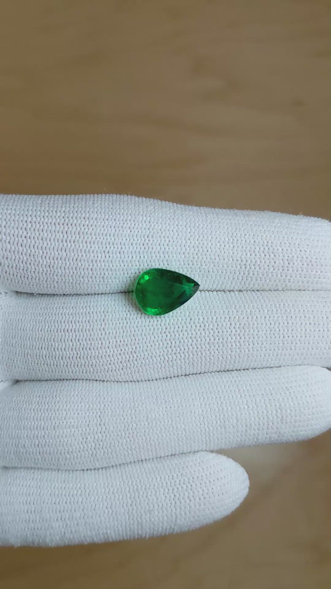 3.23 Ct. Emerald from Zambia Size Video