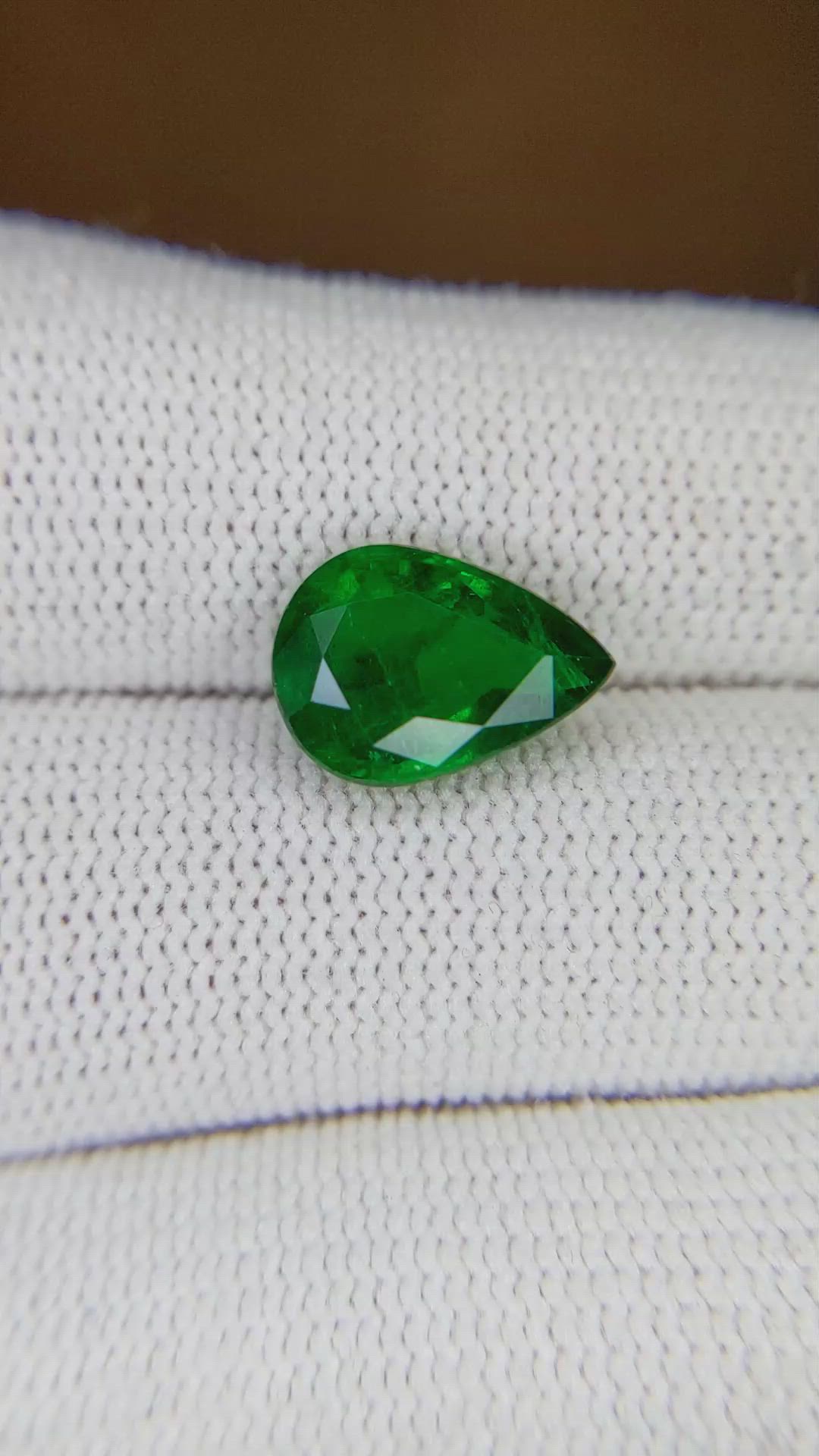3.13 Ct. Emerald from Zambia Size Video