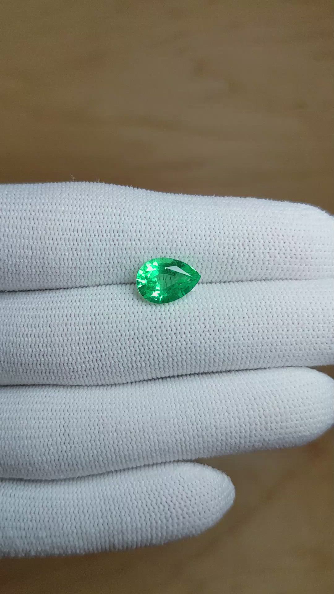 2.33 Ct. Emerald from Brazil Size Video
