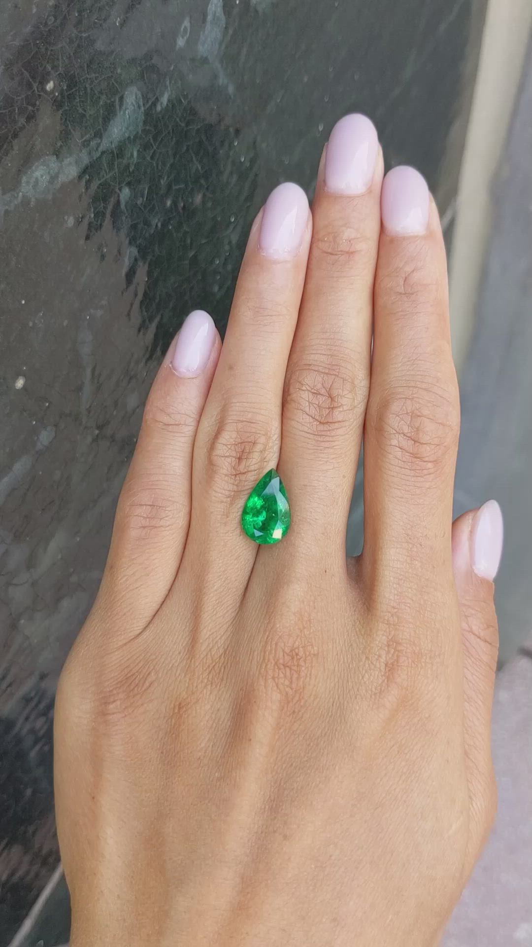 3.94 Ct. Emerald from Zambia Size Video