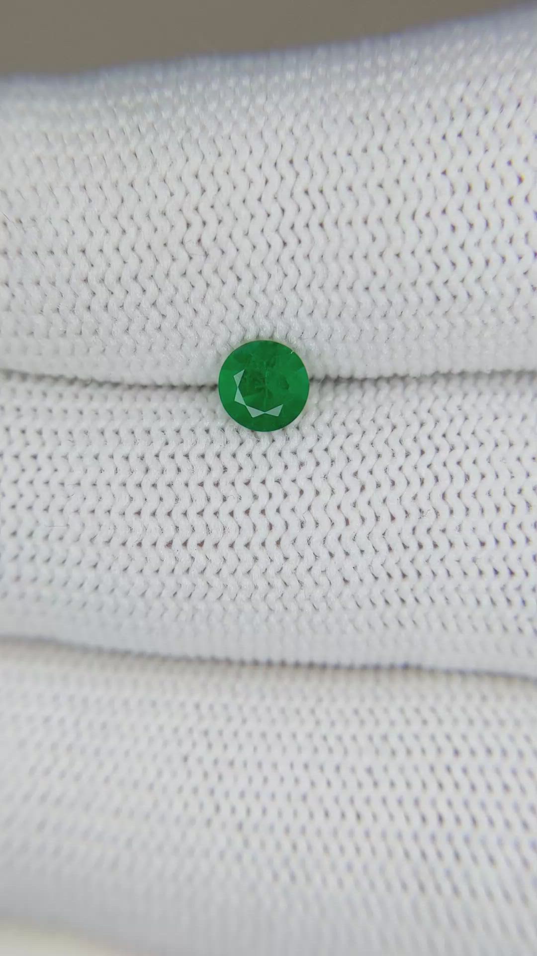 0.39 Ct. Emerald from Zambia Size Video
