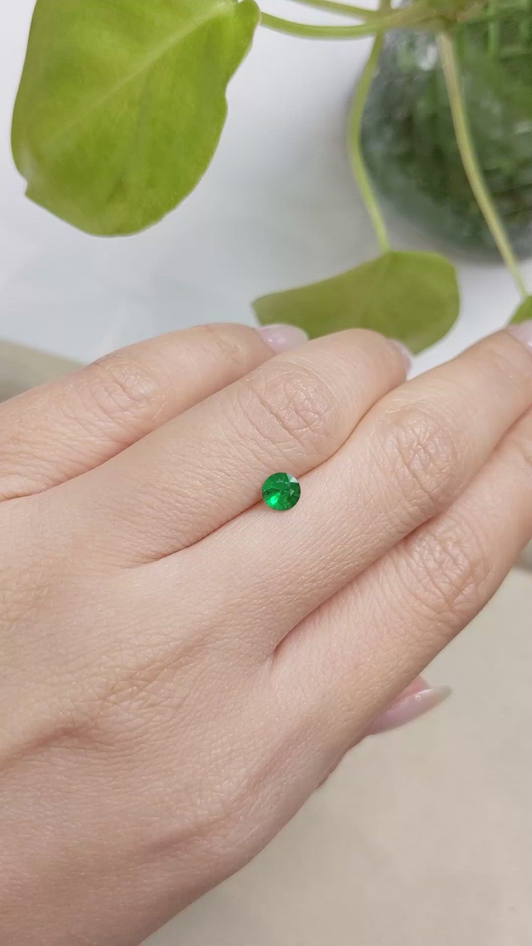 0.39 Ct. Emerald from Zambia Size Video
