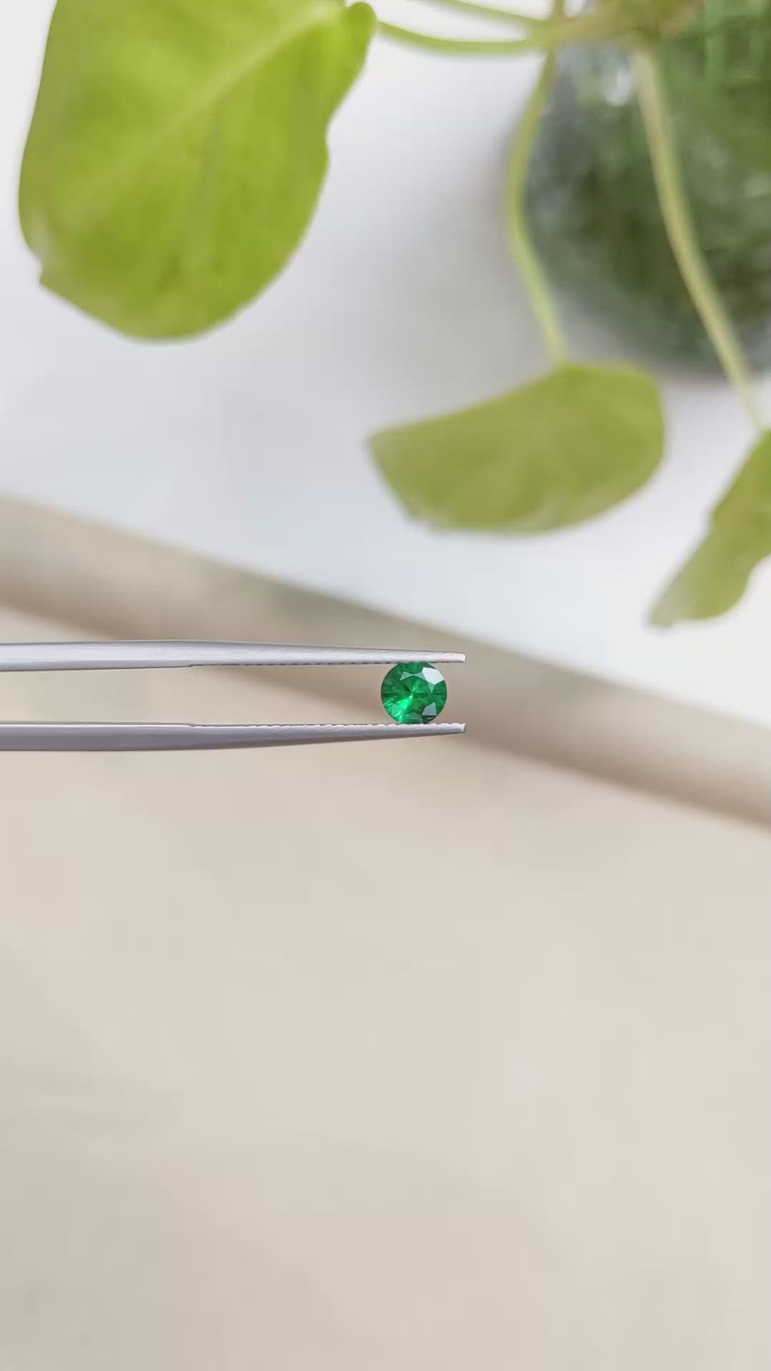 0.39 Ct. Emerald from Zambia Size Video