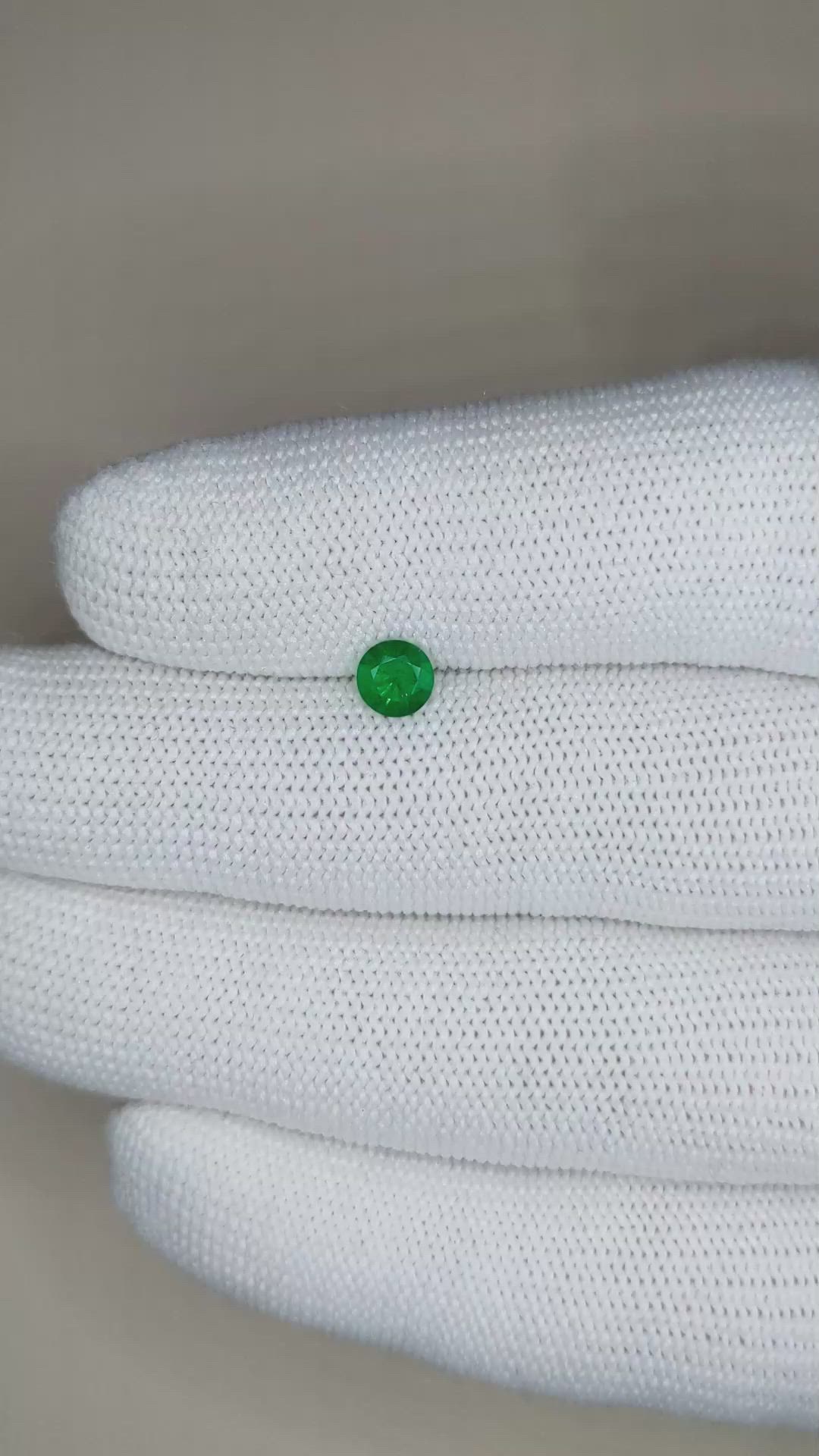 0.39 Ct. Emerald from Zambia Size Video