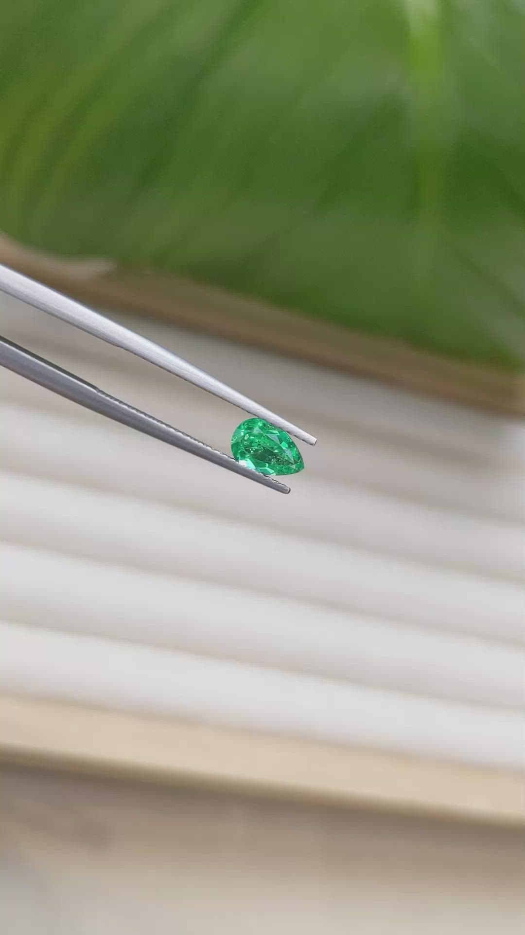 0.64 Ct. Emerald from Colombia Size Video