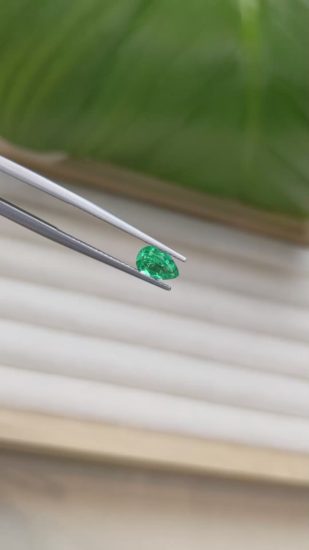 0.64 Ct. Emerald from Colombia Size Video