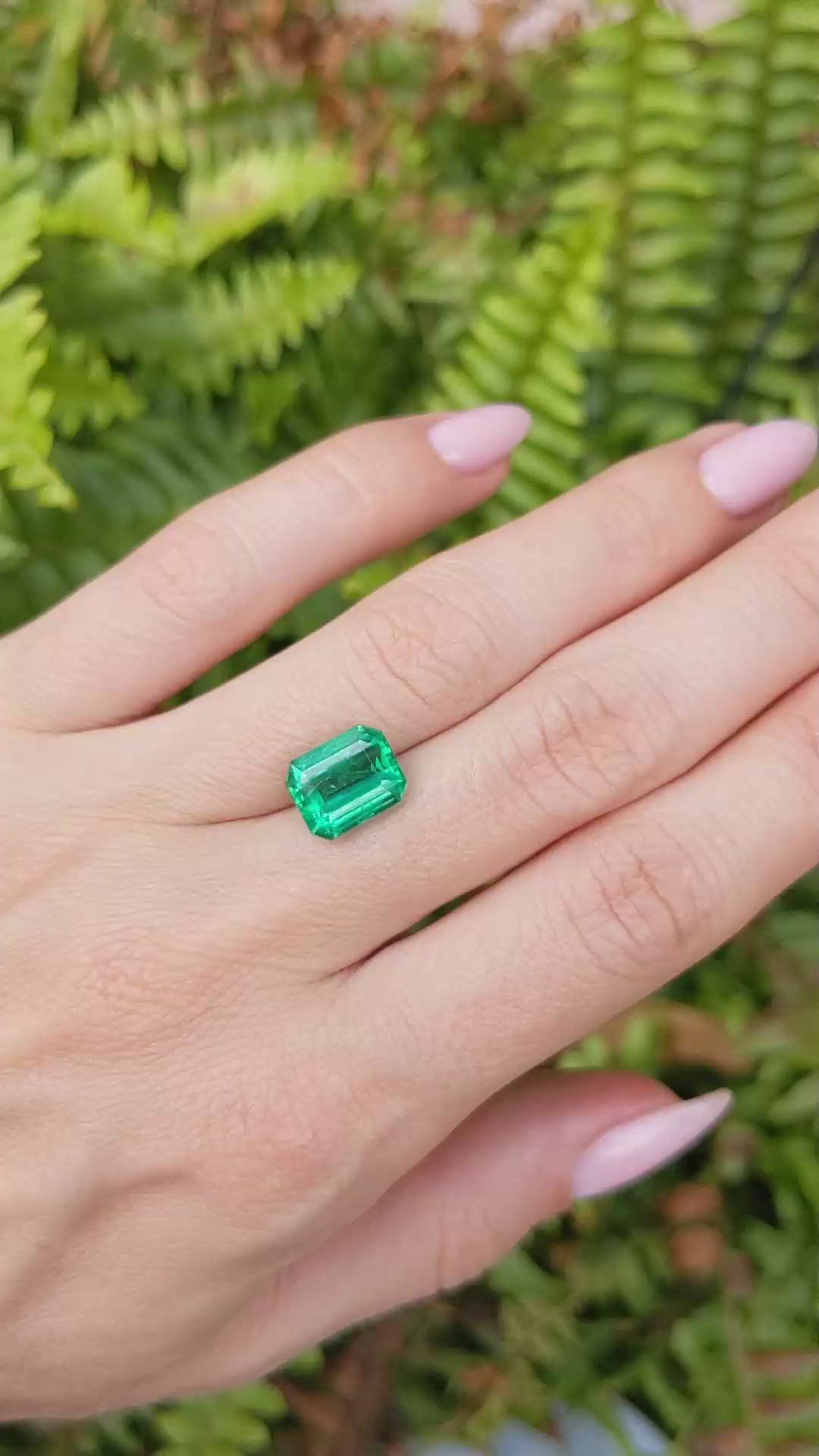 3.58 Ct. Emerald from Zambia Size Video