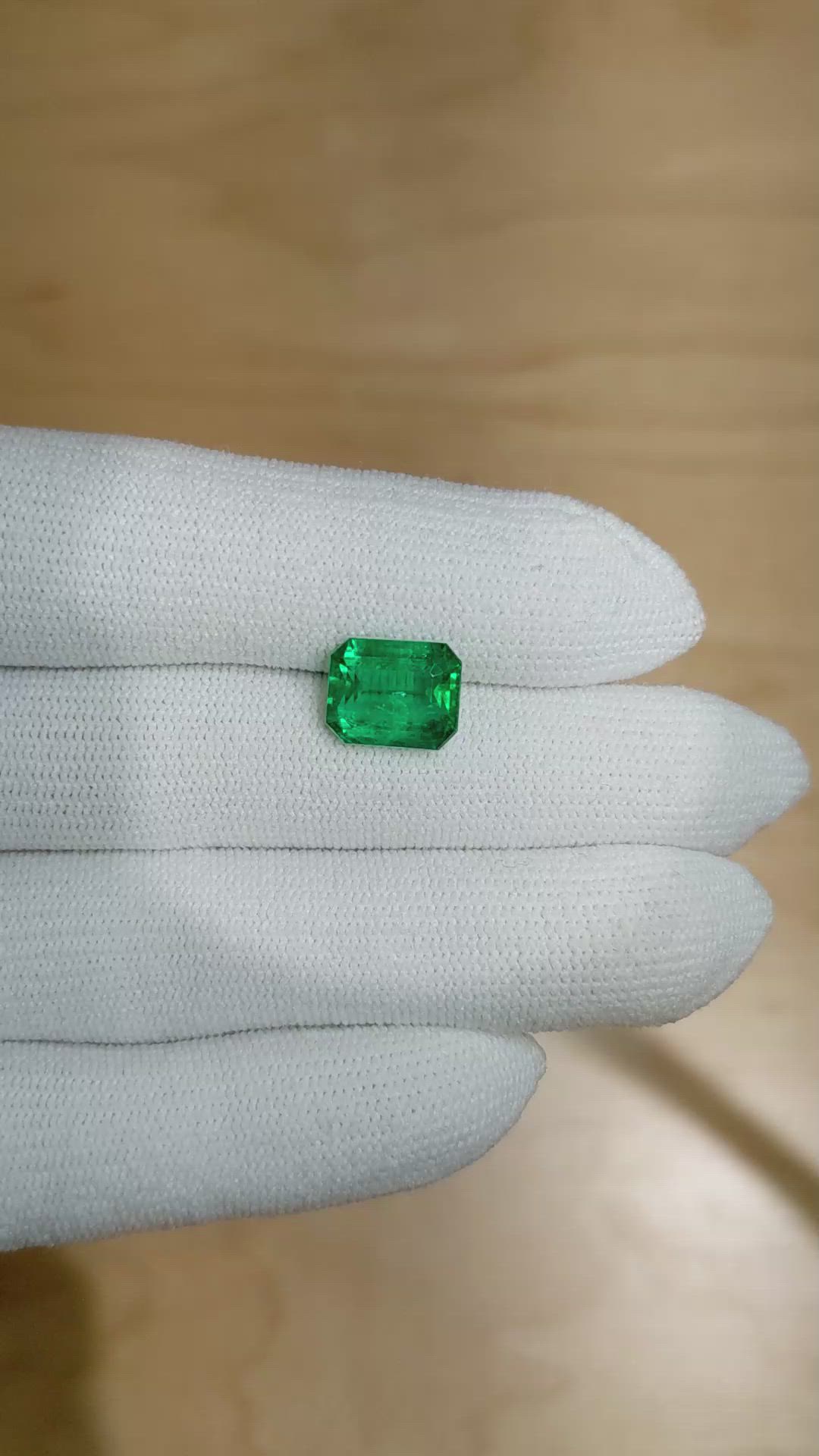 3.58 Ct. Emerald from Zambia Size Video