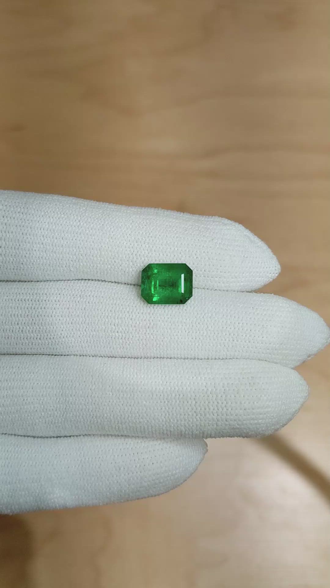 2.86 Ct. Emerald from Brazil Size Video