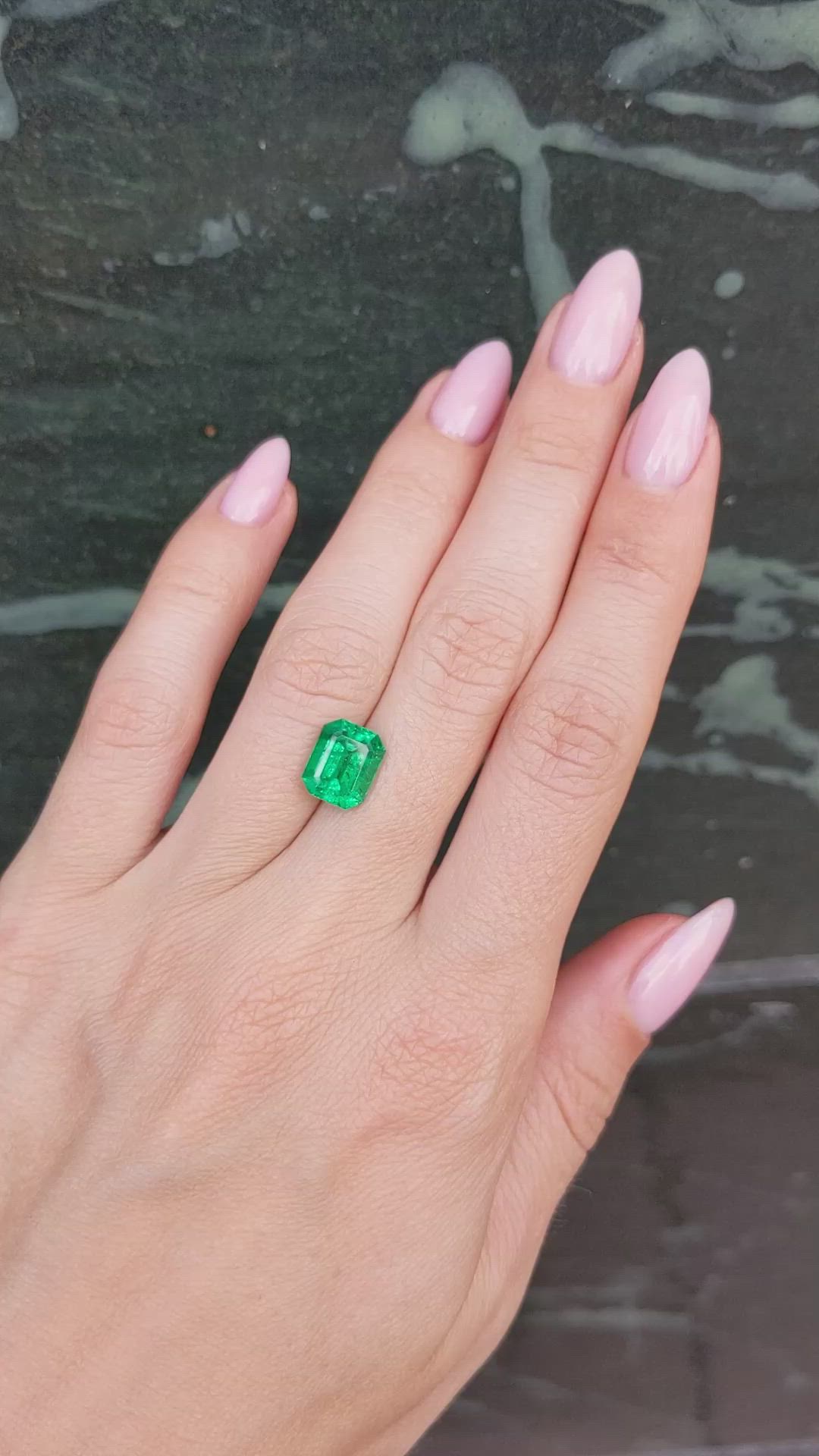 2.98 Ct. Emerald from Zambia Size Video
