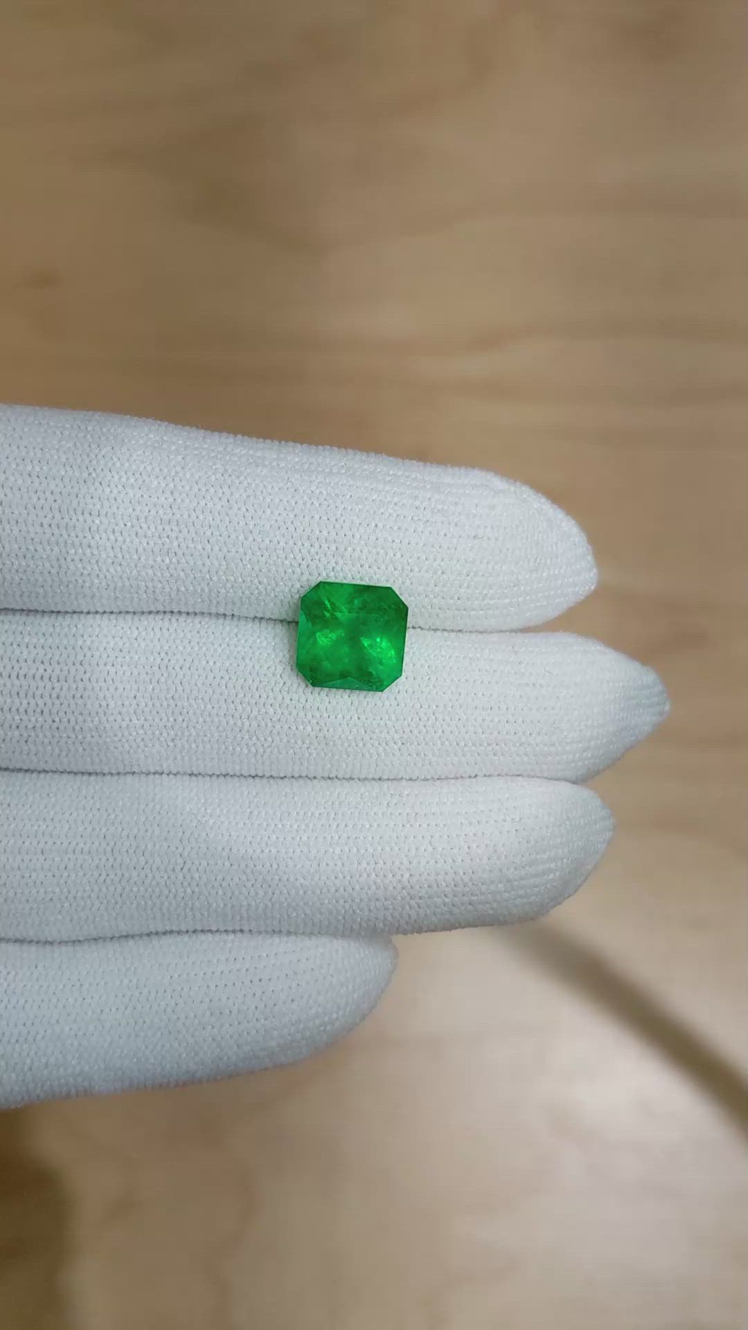 3.59 Ct. Emerald from Brazil Size Video