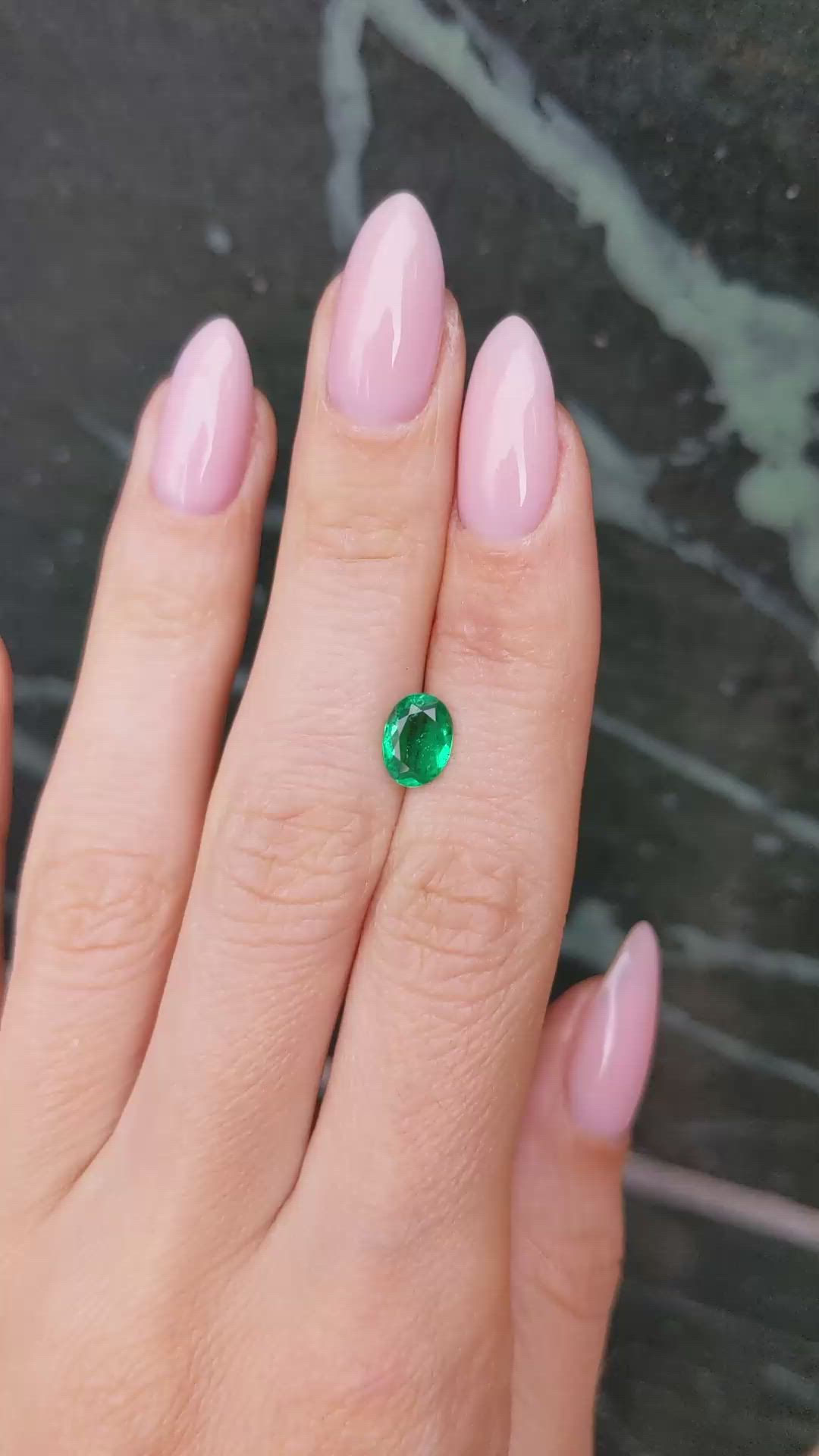 0.89 Ct. Emerald from Colombia Size Video