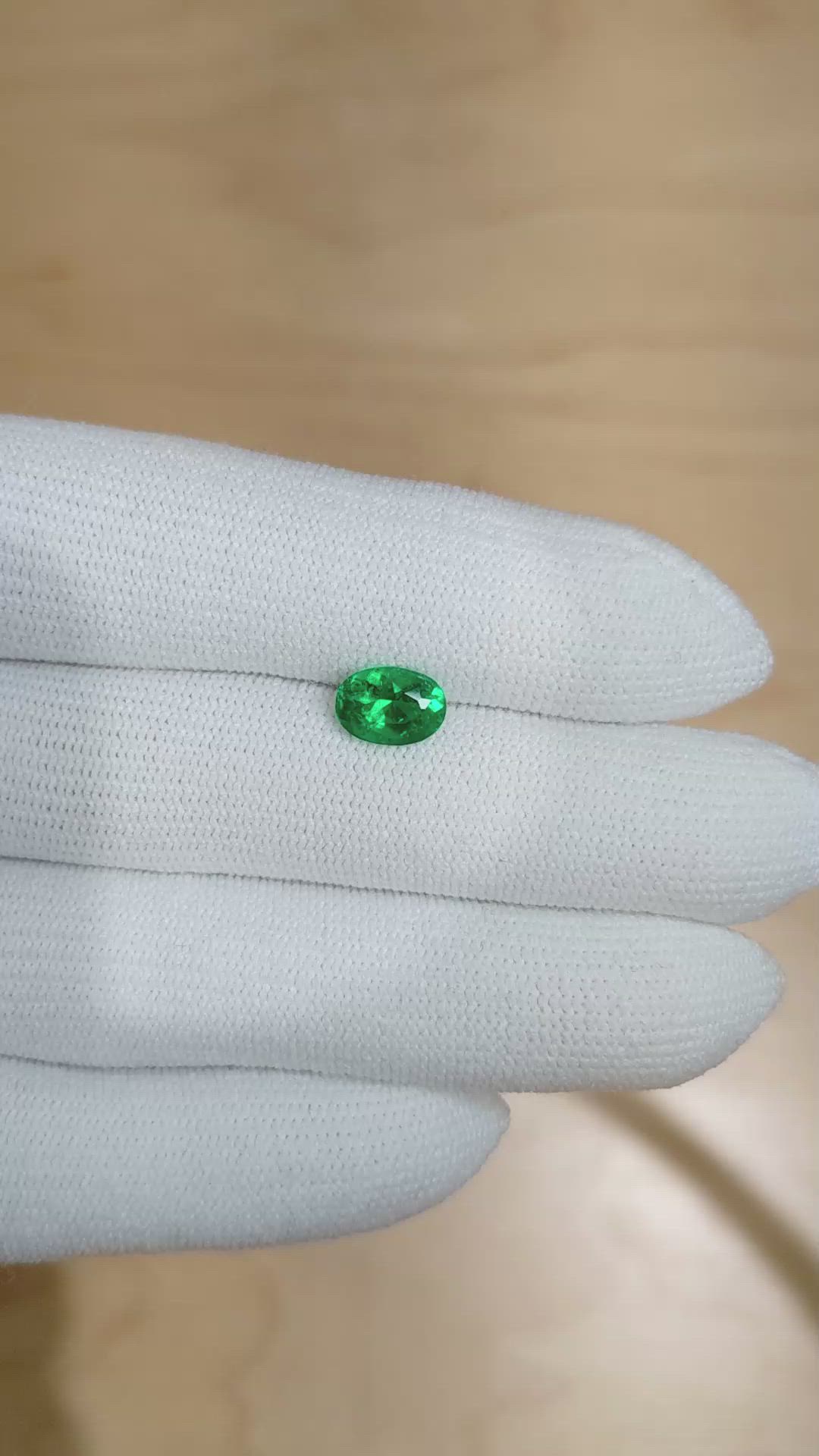 1.15 Ct. Emerald from Colombia Size Video